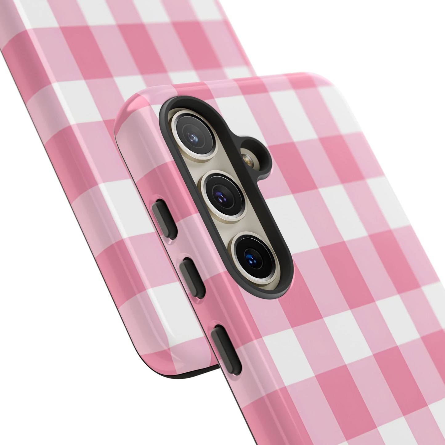 Pink Gingham Cute Phone Case Cover, for Fashion Lovers, Gift for Her, Stylish Tech Accessory, Perfect for Birthdays & Holidays