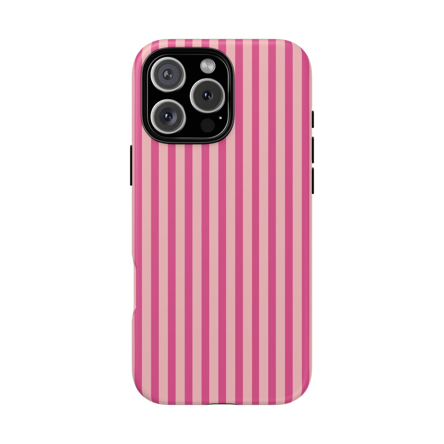 Pink Stripe Everyday Phone Case Cover, Protective Smartphone Cover, Trendy Accessories
