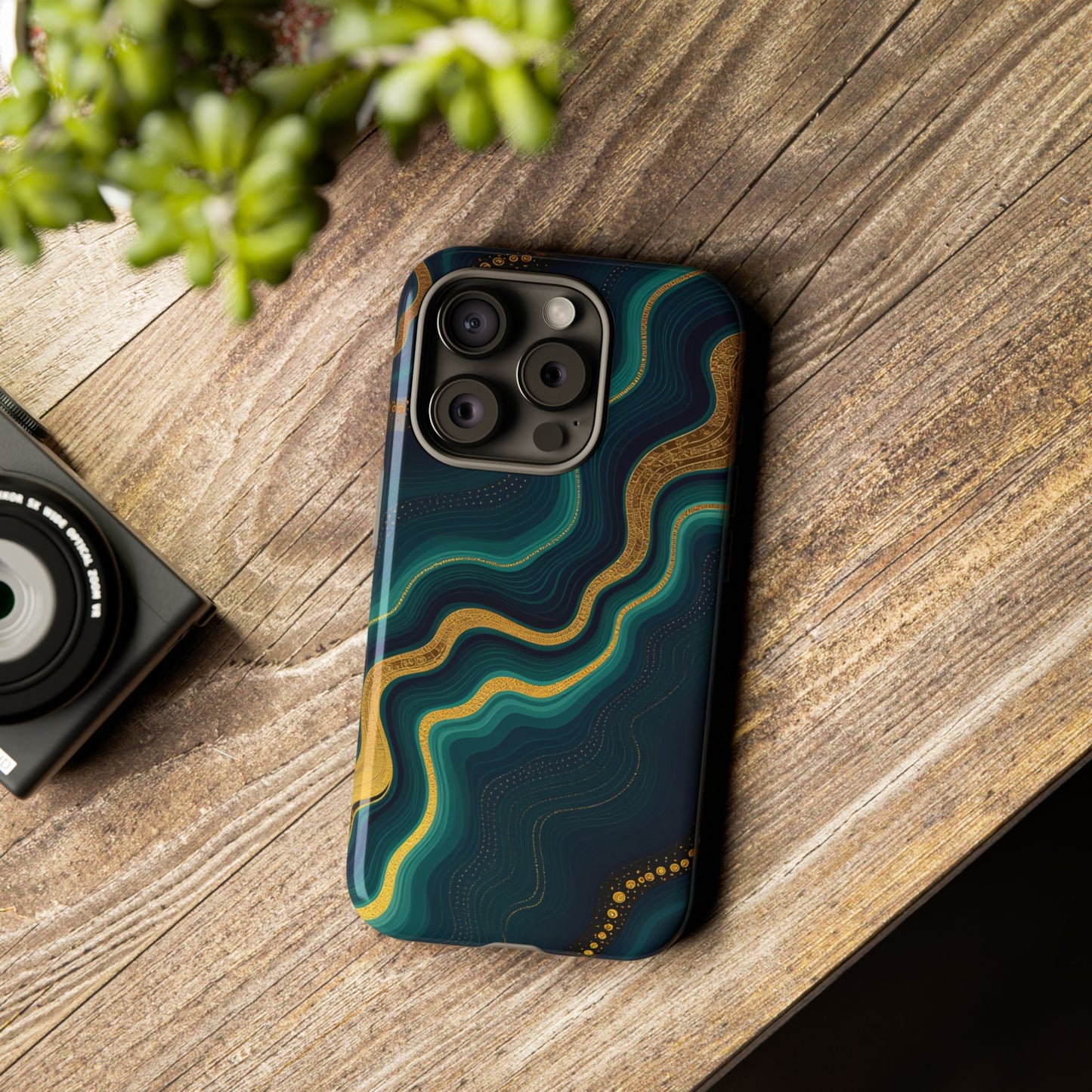 Elegant Phone Case, Geode Phone Protector, Stylish Protective Cover, Unique Gift for Him, Trendy Tech Accessory