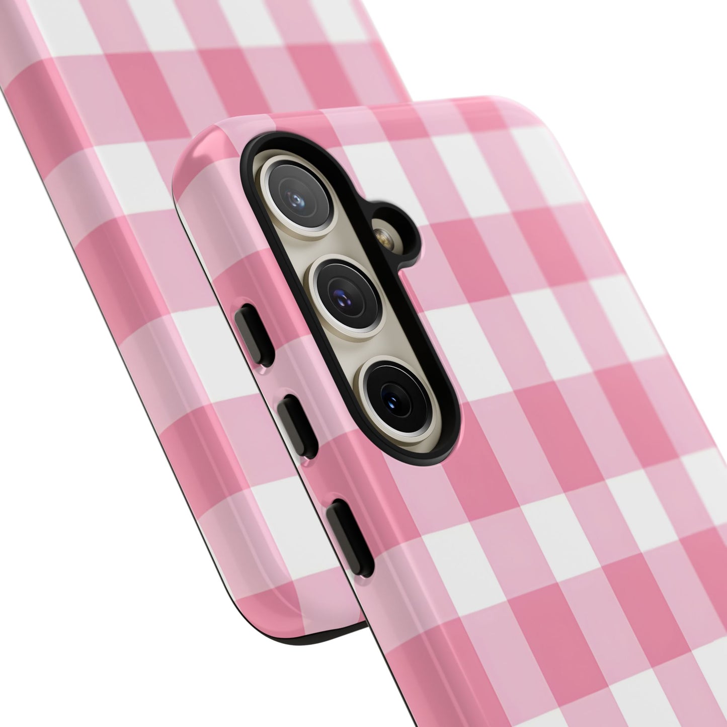 Pink Gingham Cute Phone Case Cover, for Fashion Lovers, Gift for Her, Stylish Tech Accessory, Perfect for Birthdays & Holidays