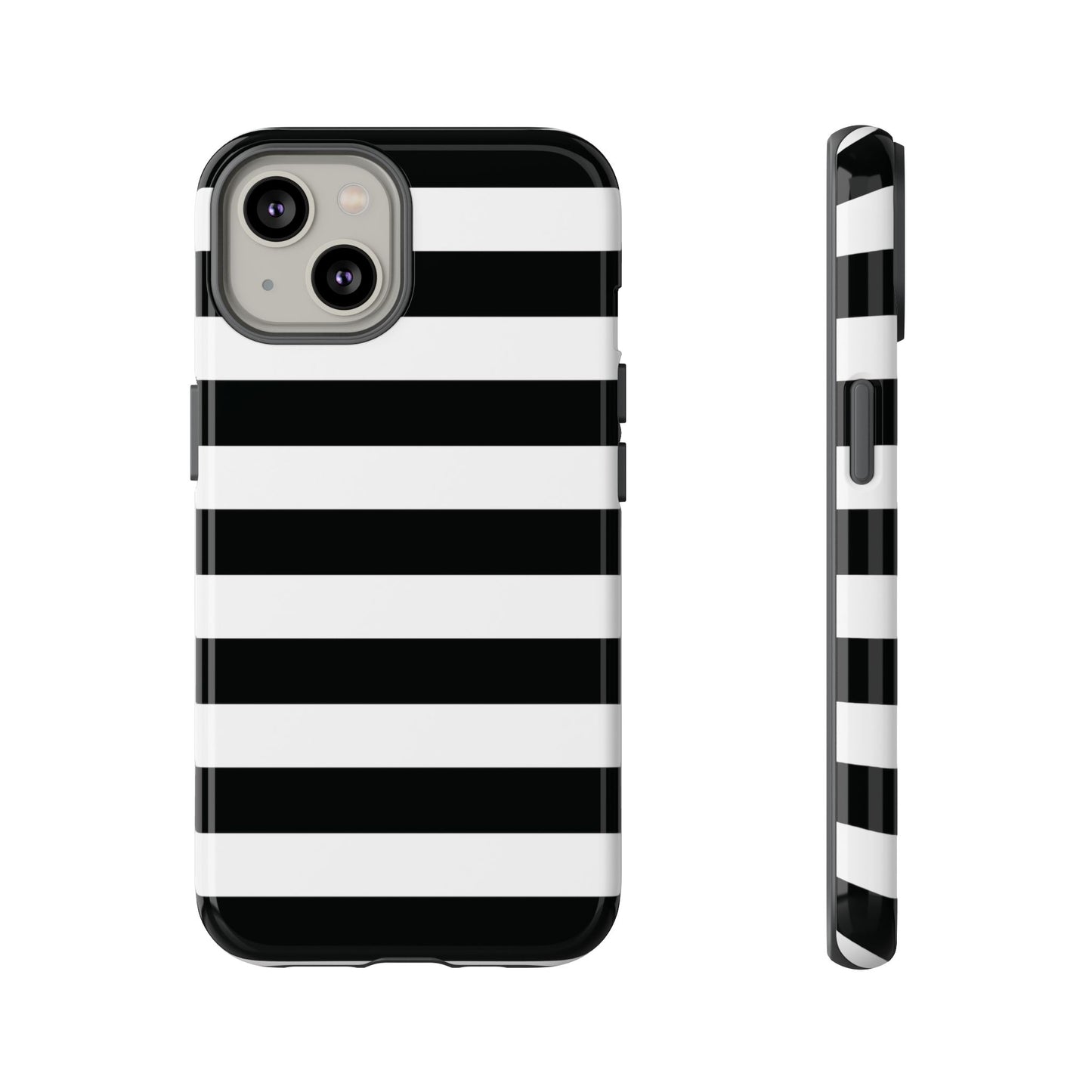 Black White Stripe Phone Case for iPhone, Samsung S, Google Pixel Phones