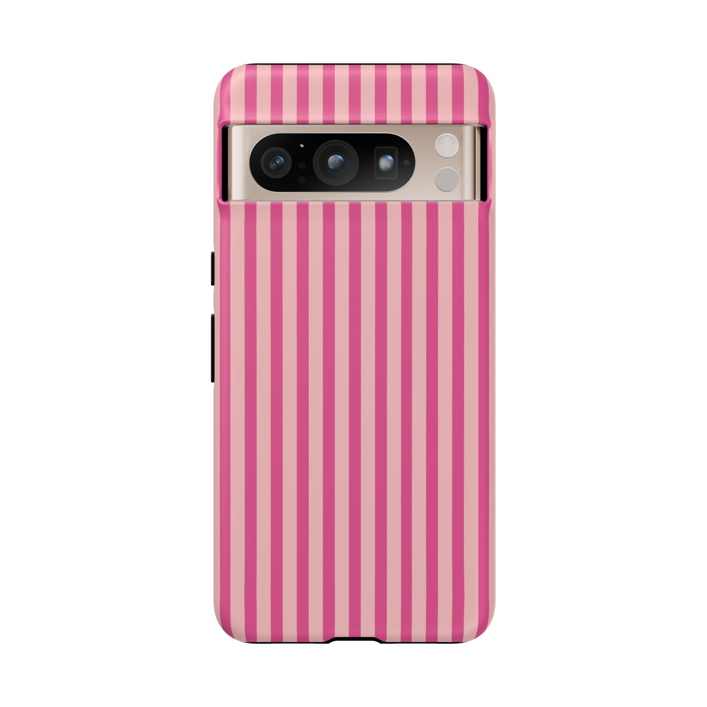 Pink Stripe Everyday Phone Case Cover, Protective Smartphone Cover, Trendy Accessories