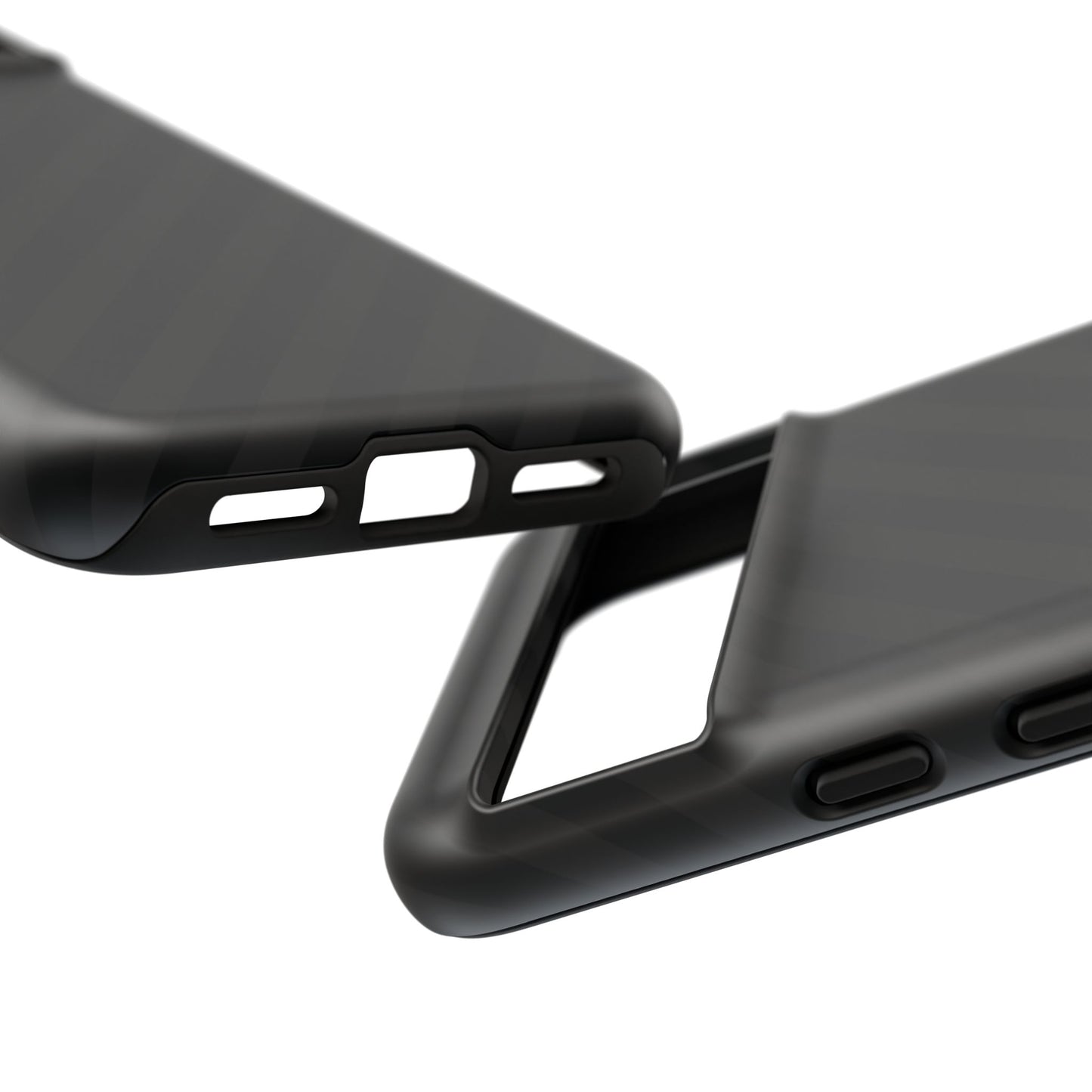 Phone Case, Black Diagonal Pattern Tough Gloss Finish Protective Cover, iPhone, Samsung, Google Pixel, Unique Geometric Design, Gift