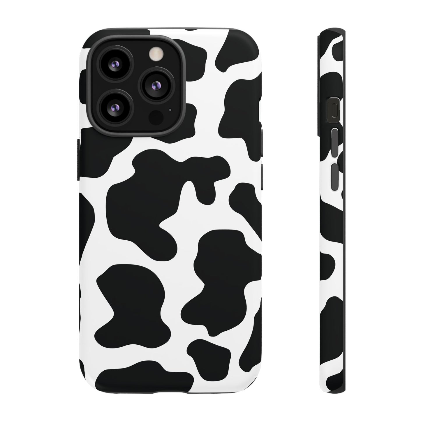 Black Cow Print Phone Case Cover for iPhone, Samsung, Google Phones