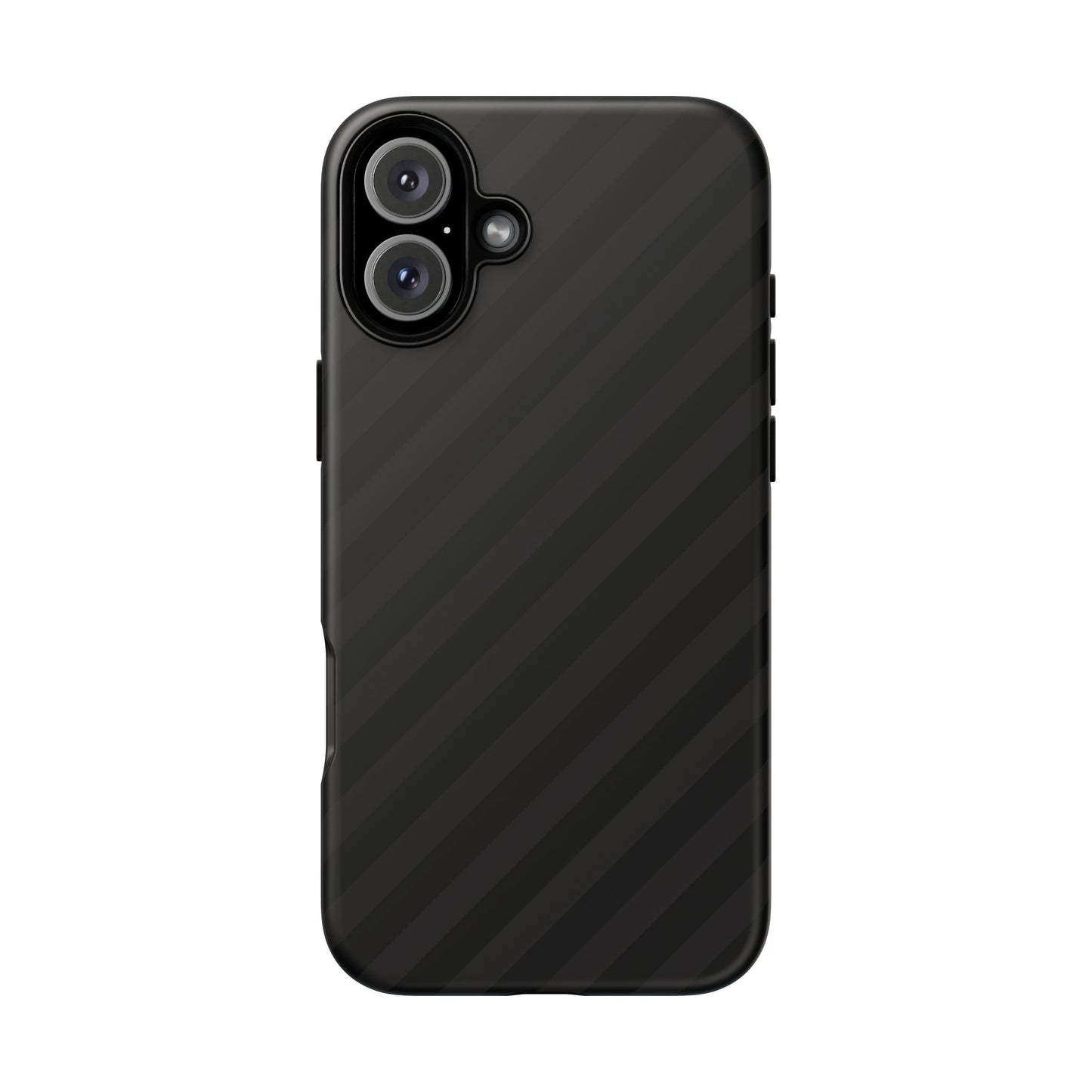 Phone Case, Black Diagonal Pattern Tough Gloss Finish Protective Cover, iPhone, Samsung, Google Pixel, Unique Geometric Design, Gift