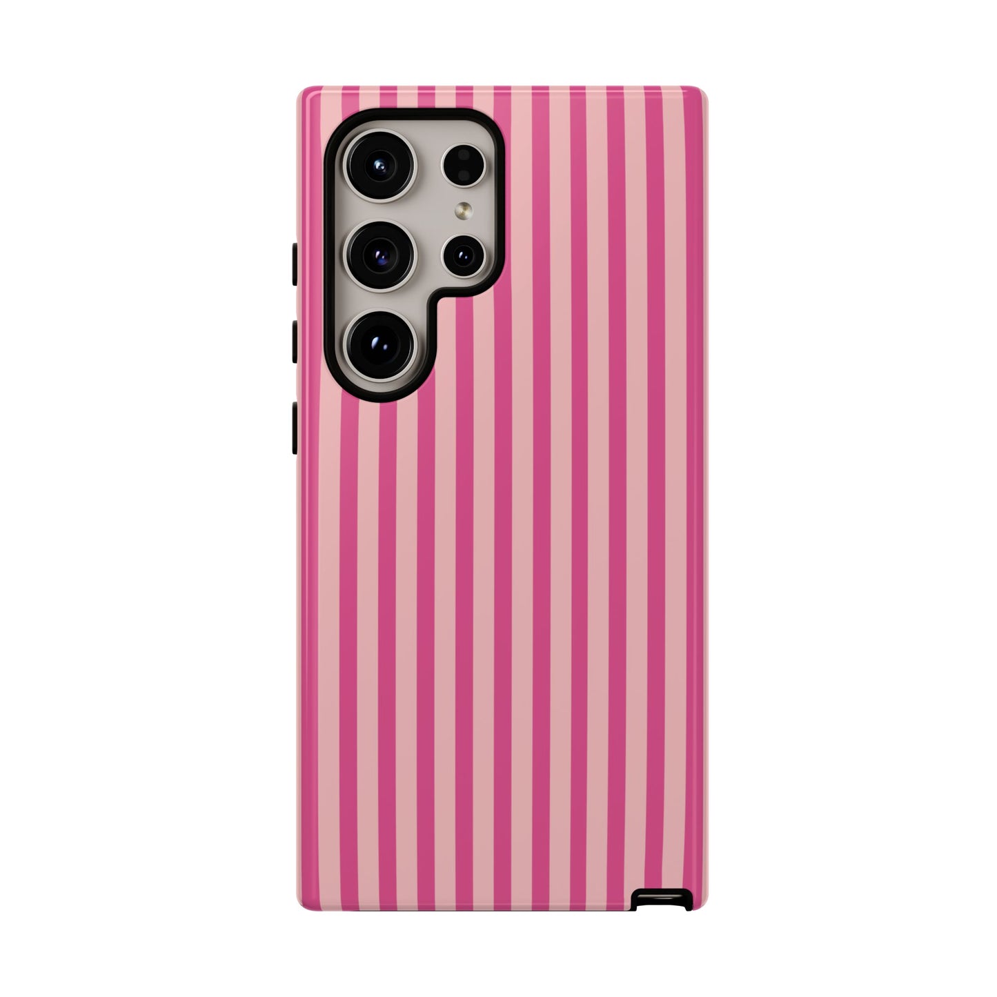 Pink Stripe Everyday Phone Case Cover, Protective Smartphone Cover, Trendy Accessories
