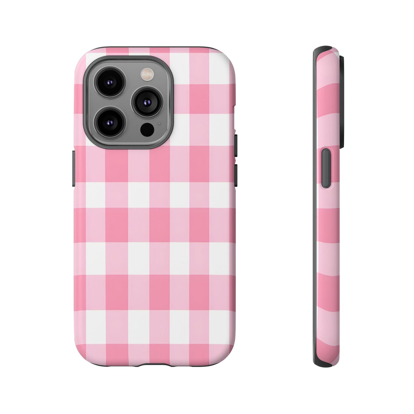 Pink Gingham Cute Phone Case Cover, for Fashion Lovers, Gift for Her, Stylish Tech Accessory, Perfect for Birthdays & Holidays