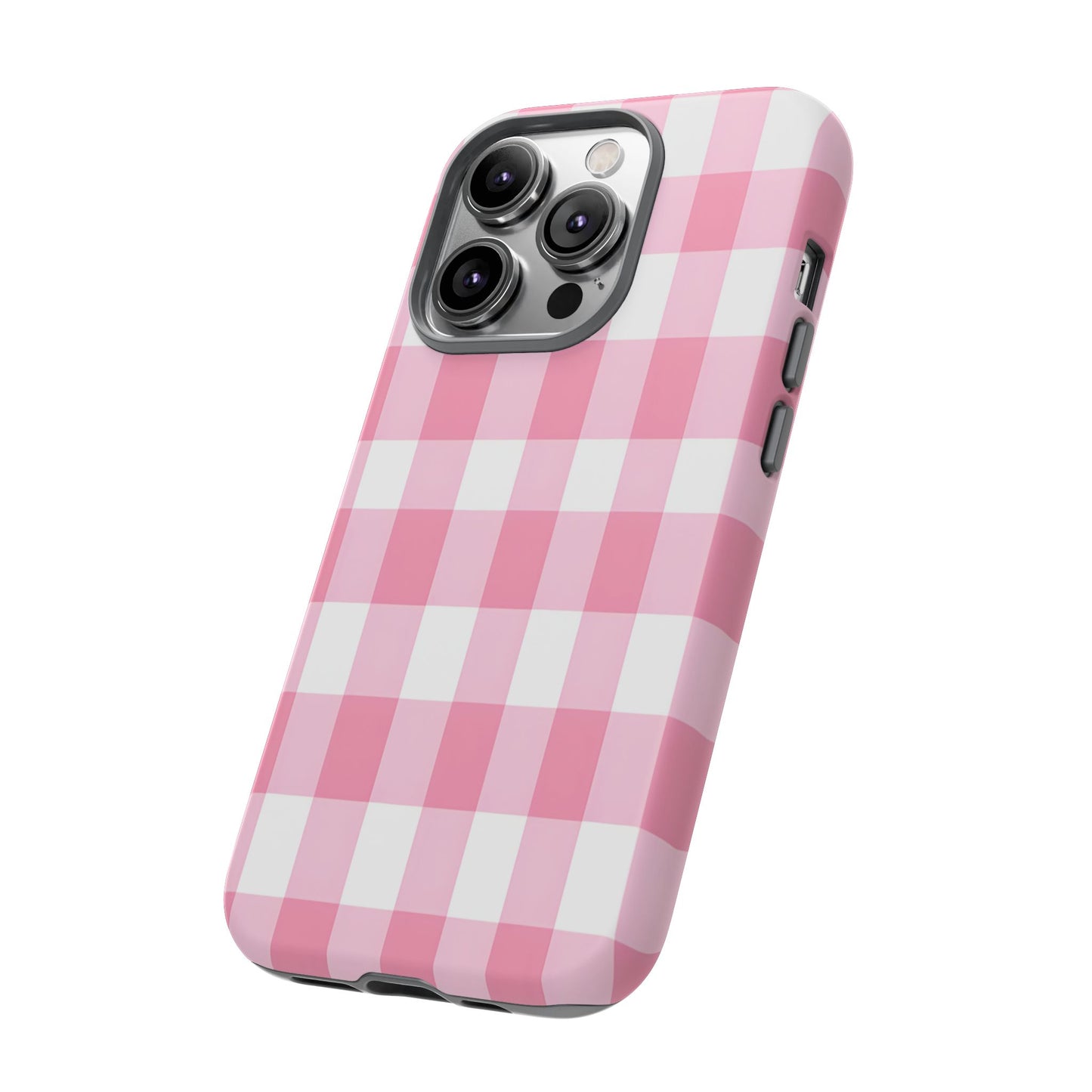 Pink Gingham Cute Phone Case Cover, for Fashion Lovers, Gift for Her, Stylish Tech Accessory, Perfect for Birthdays & Holidays