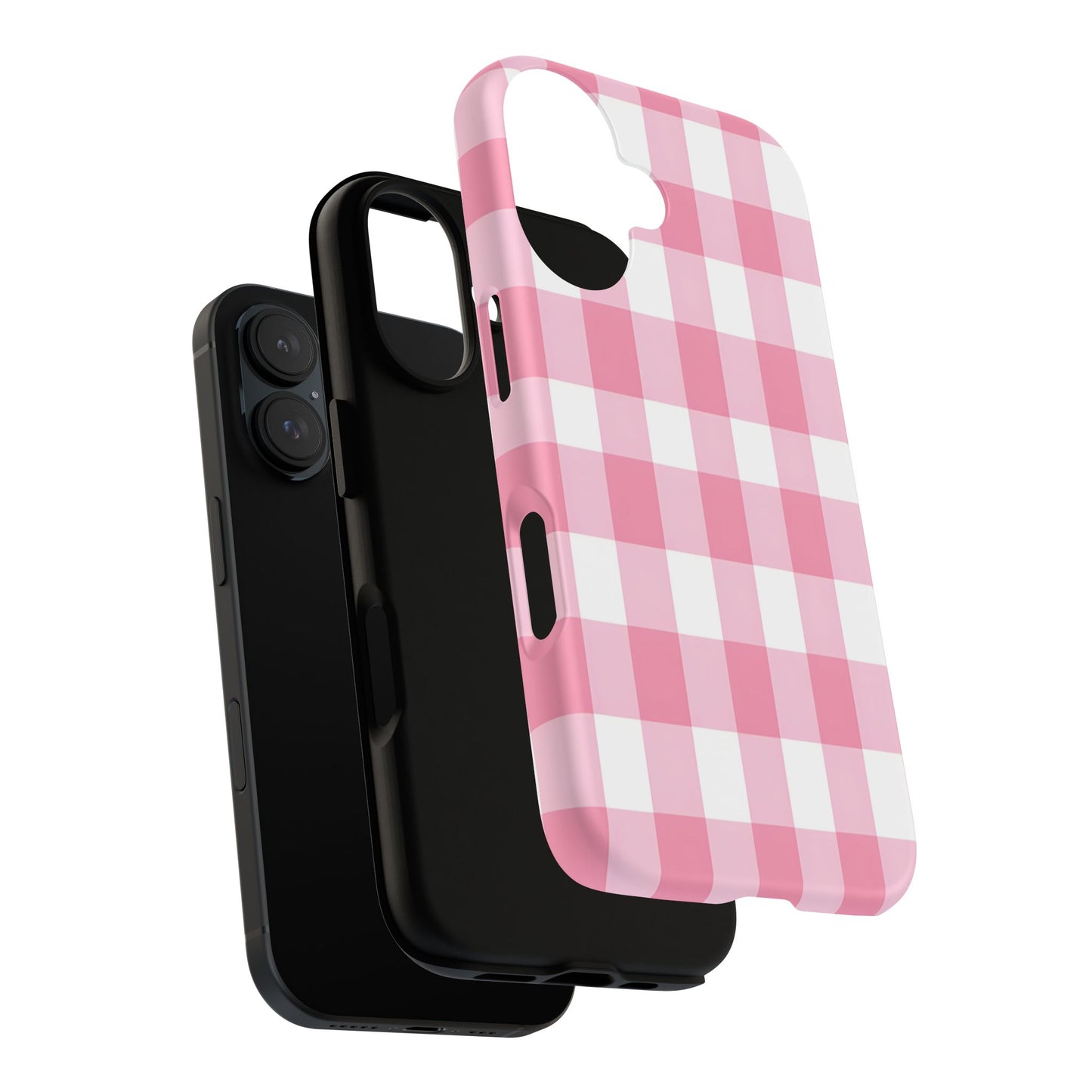 Pink Gingham Cute Phone Case Cover, for Fashion Lovers, Gift for Her, Stylish Tech Accessory, Perfect for Birthdays & Holidays