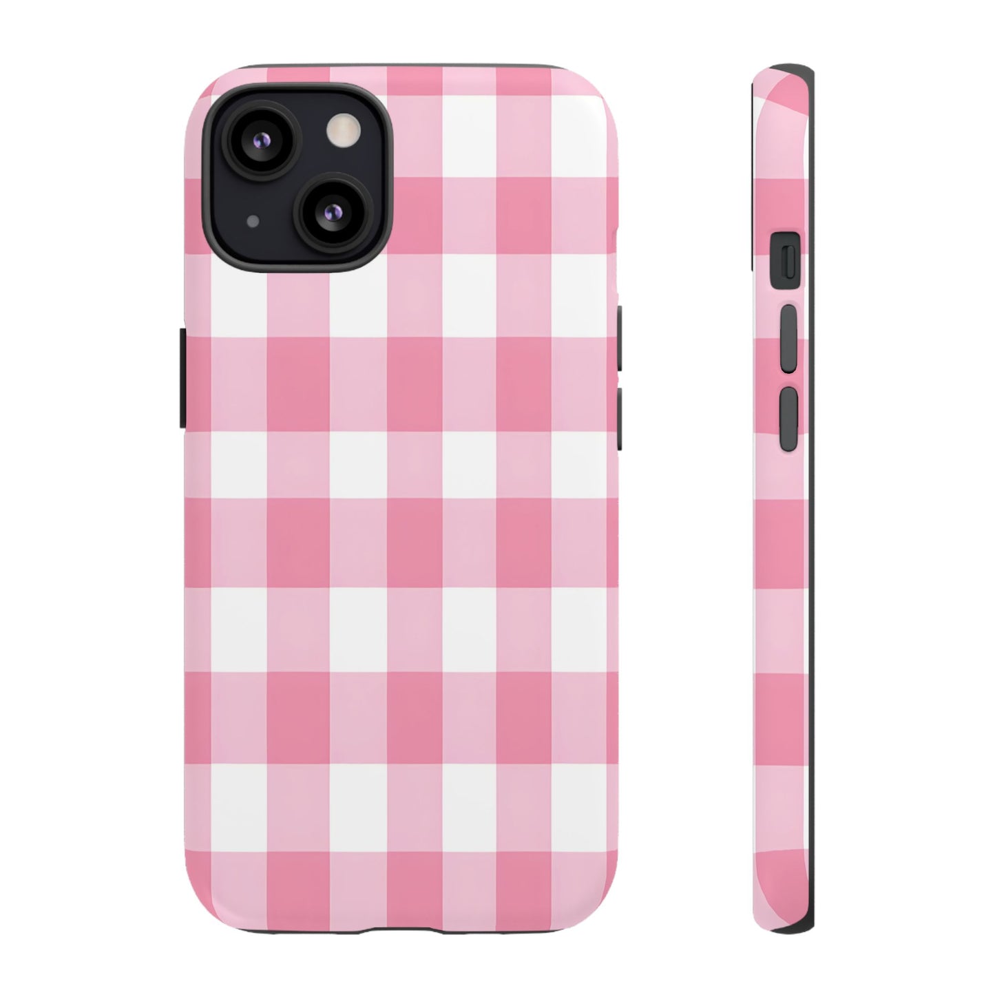 Pink Gingham Cute Phone Case Cover, for Fashion Lovers, Gift for Her, Stylish Tech Accessory, Perfect for Birthdays & Holidays