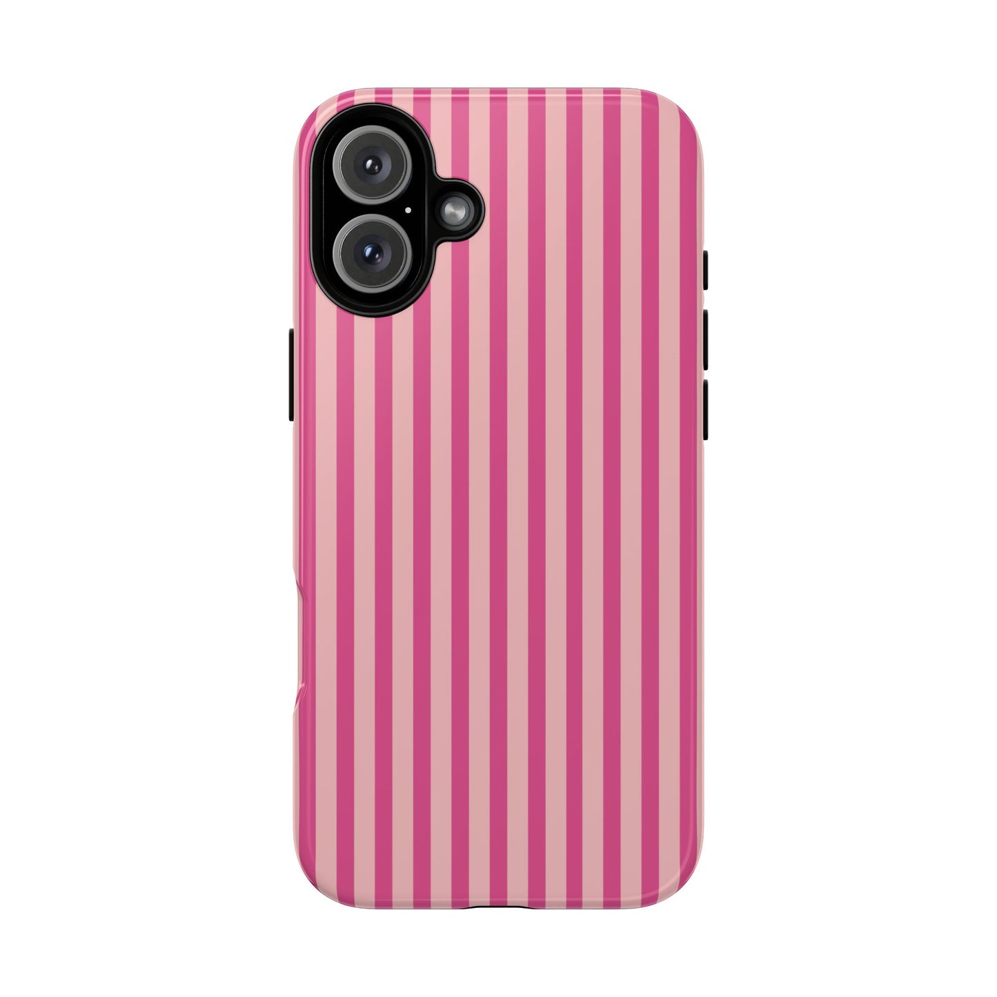 Pink Stripe Everyday Phone Case Cover, Protective Smartphone Cover, Trendy Accessories