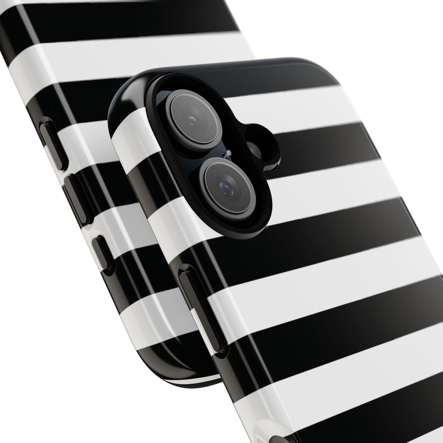 Black White Stripe Phone Case for iPhone, Samsung S, Google Pixel Phones