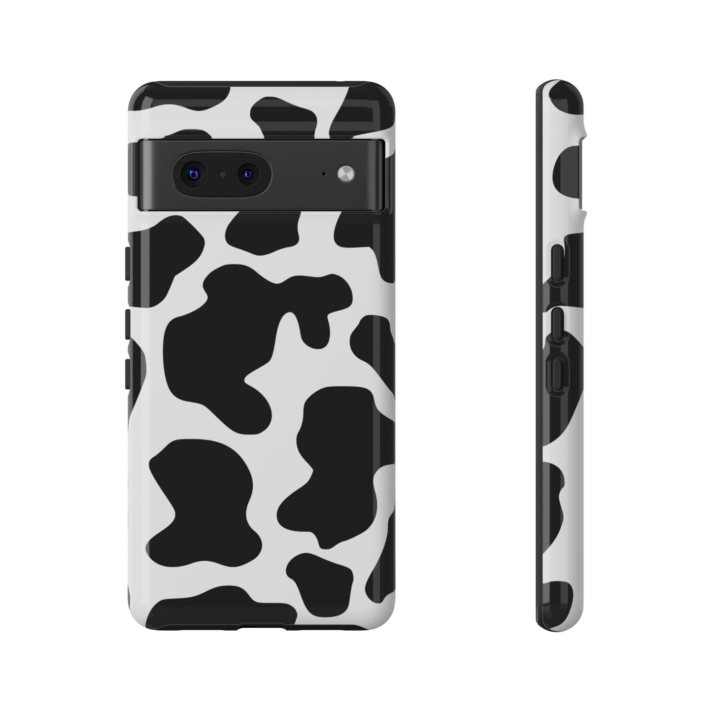 Black Cow Print Phone Case Cover for iPhone, Samsung, Google Phones
