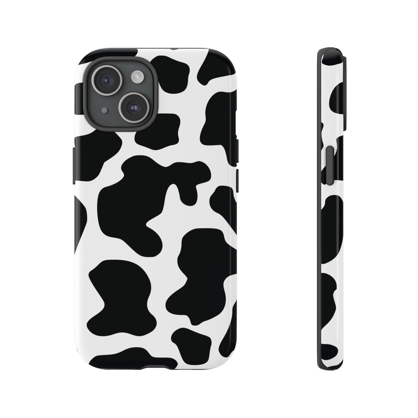 Black Cow Print Phone Case Cover for iPhone, Samsung, Google Phones