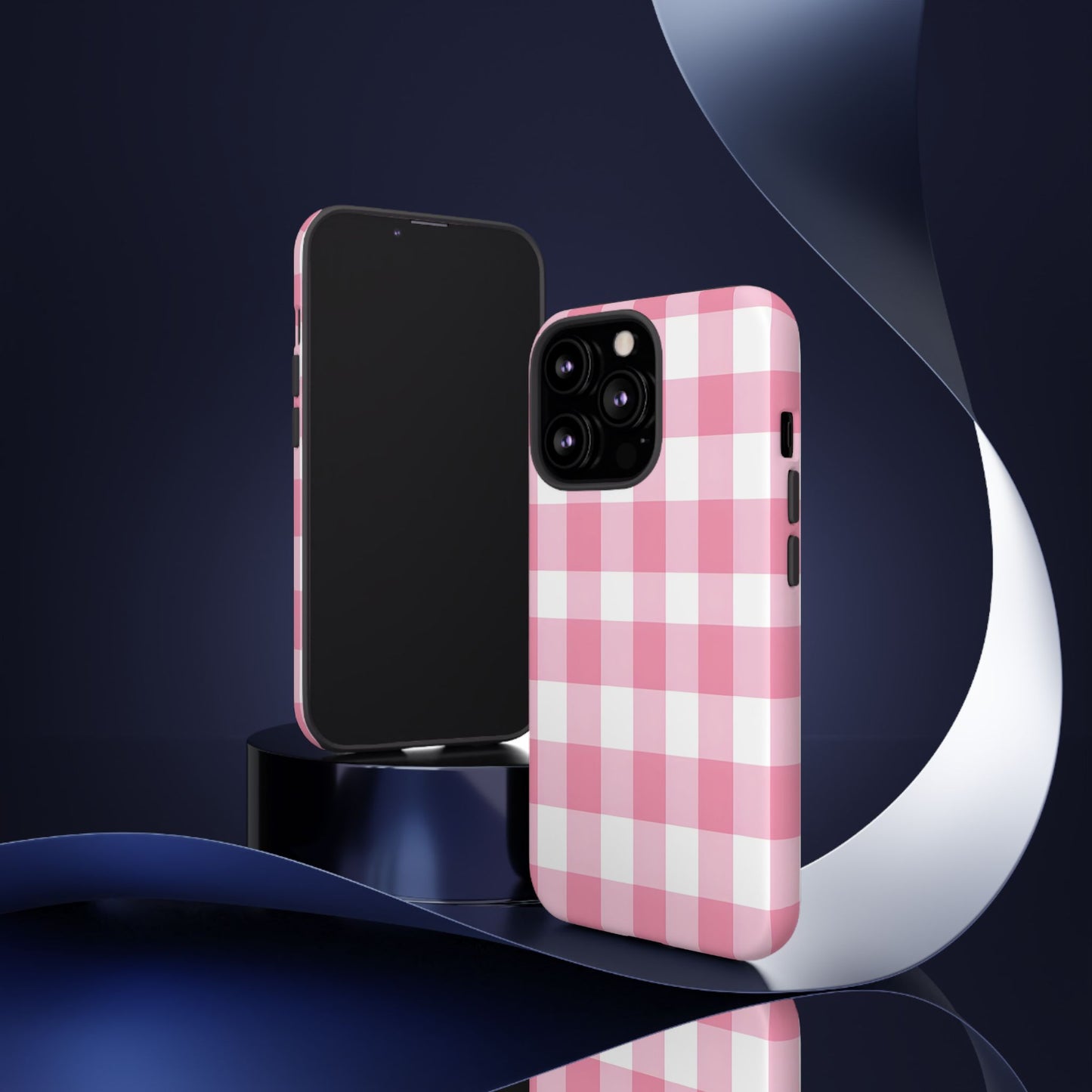 Pink Gingham Cute Phone Case Cover, for Fashion Lovers, Gift for Her, Stylish Tech Accessory, Perfect for Birthdays & Holidays