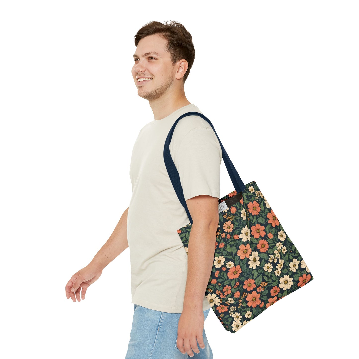 Tote Bag Floral Design Shopping Carry Travel Bag