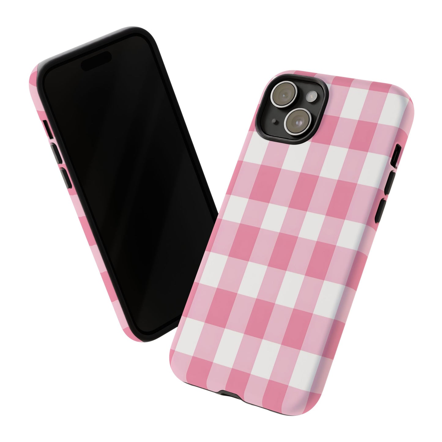 Pink Gingham Cute Phone Case Cover, for Fashion Lovers, Gift for Her, Stylish Tech Accessory, Perfect for Birthdays & Holidays