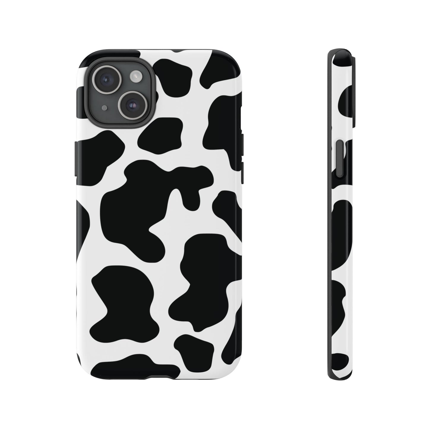 Black Cow Print Phone Case Cover for iPhone, Samsung, Google Phones