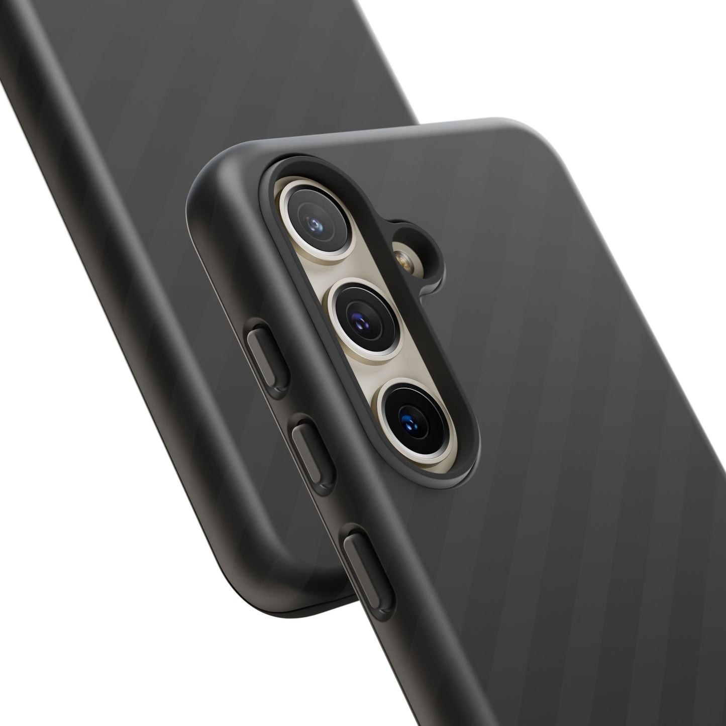Phone Case, Black Diagonal Pattern Tough Gloss Finish Protective Cover, iPhone, Samsung, Google Pixel, Unique Geometric Design, Gift