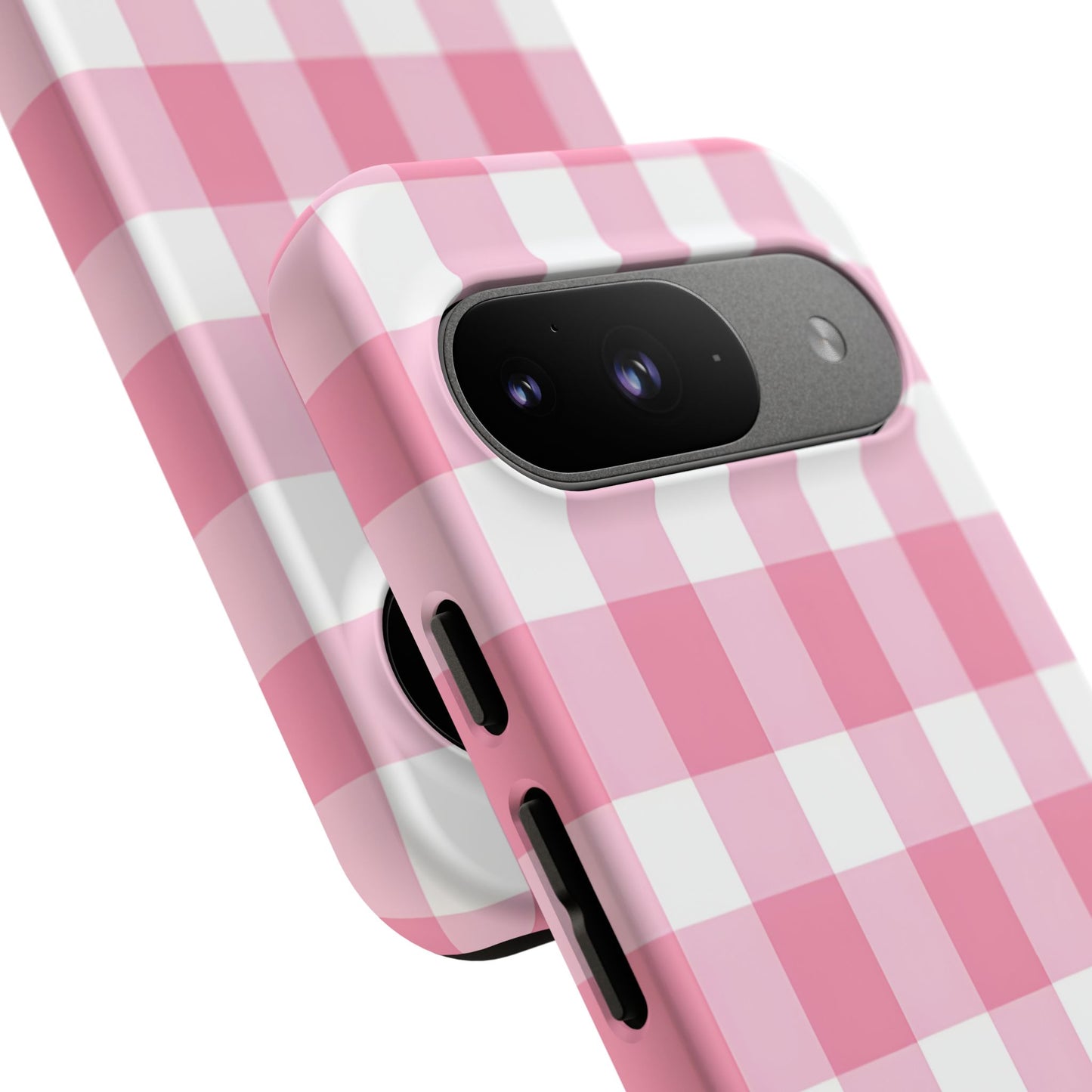 Pink Gingham Cute Phone Case Cover, for Fashion Lovers, Gift for Her, Stylish Tech Accessory, Perfect for Birthdays & Holidays