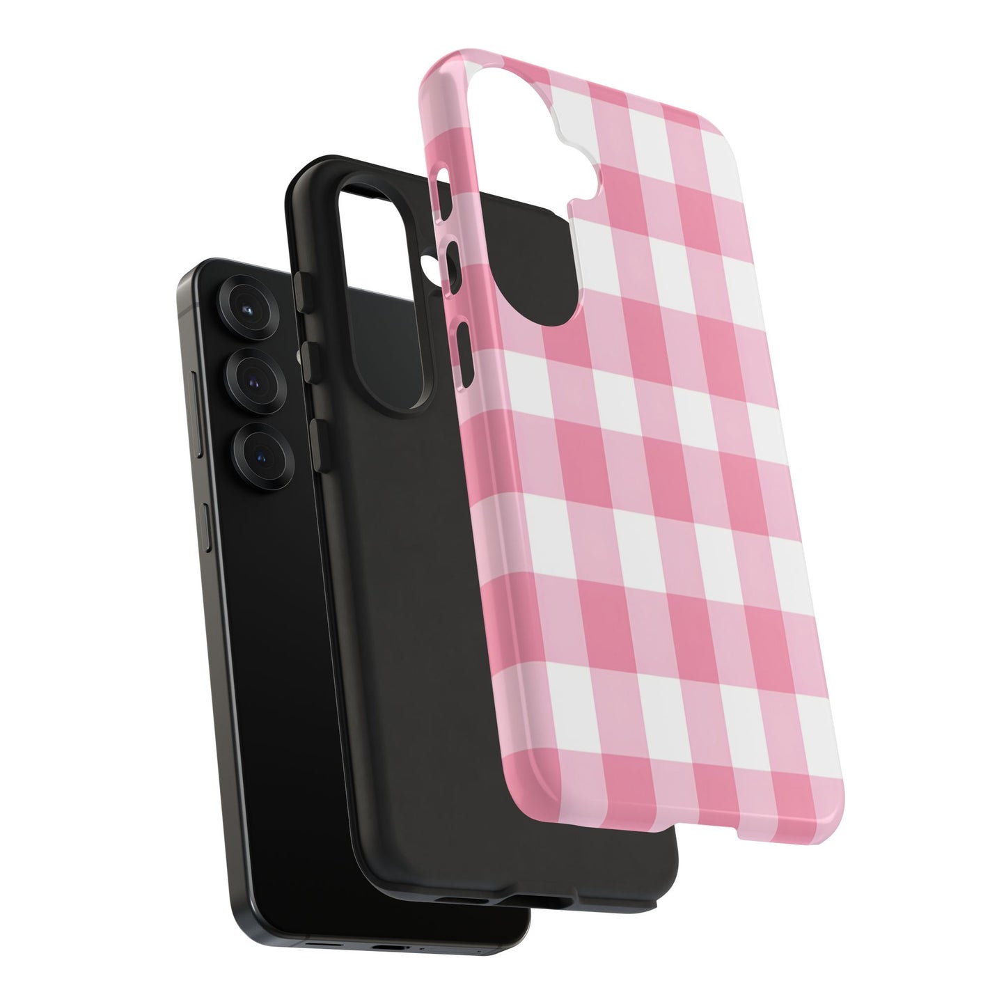 Pink Gingham Cute Phone Case Cover, for Fashion Lovers, Gift for Her, Stylish Tech Accessory, Perfect for Birthdays & Holidays