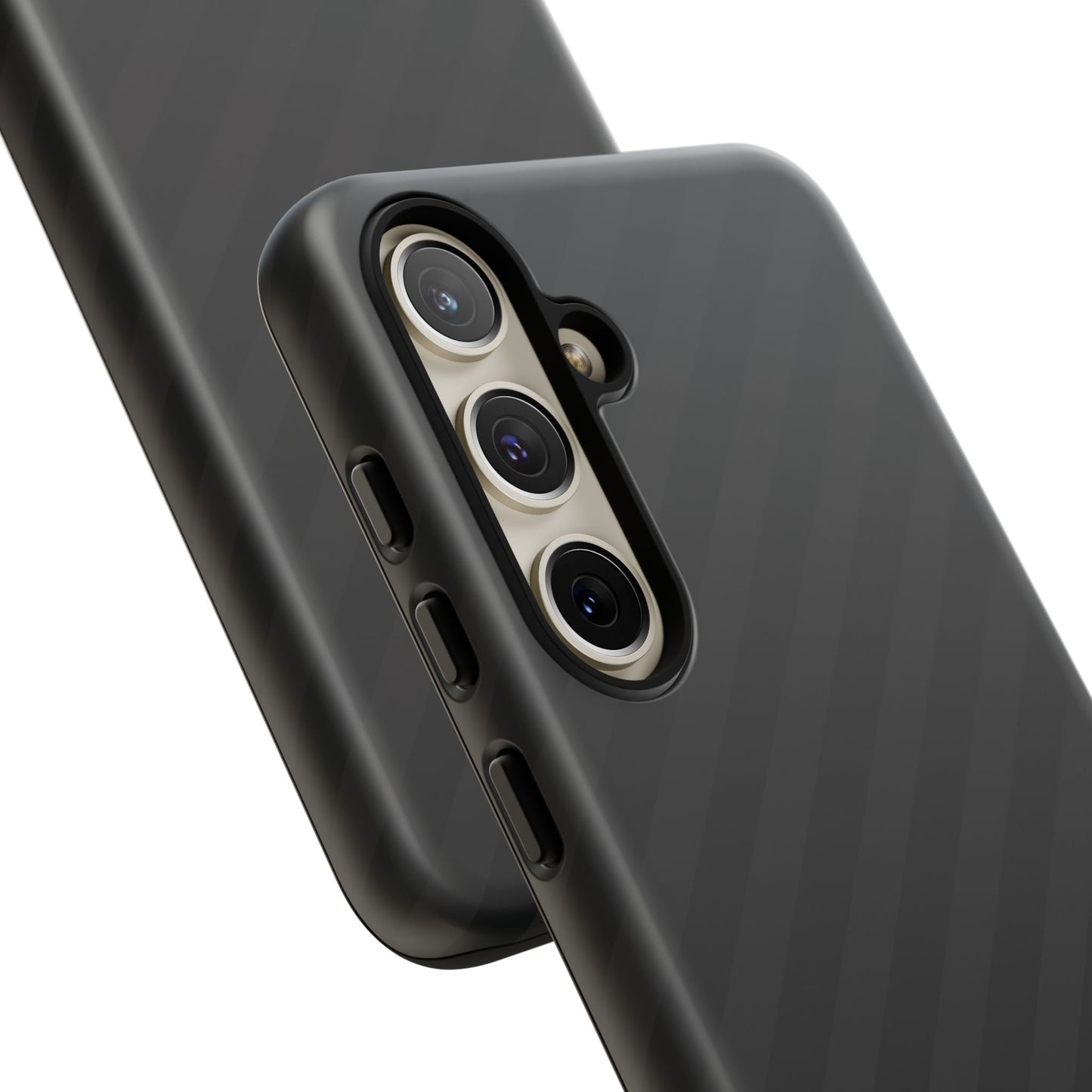 Phone Case, Black Diagonal Pattern Tough Gloss Finish Protective Cover, iPhone, Samsung, Google Pixel, Unique Geometric Design, Gift