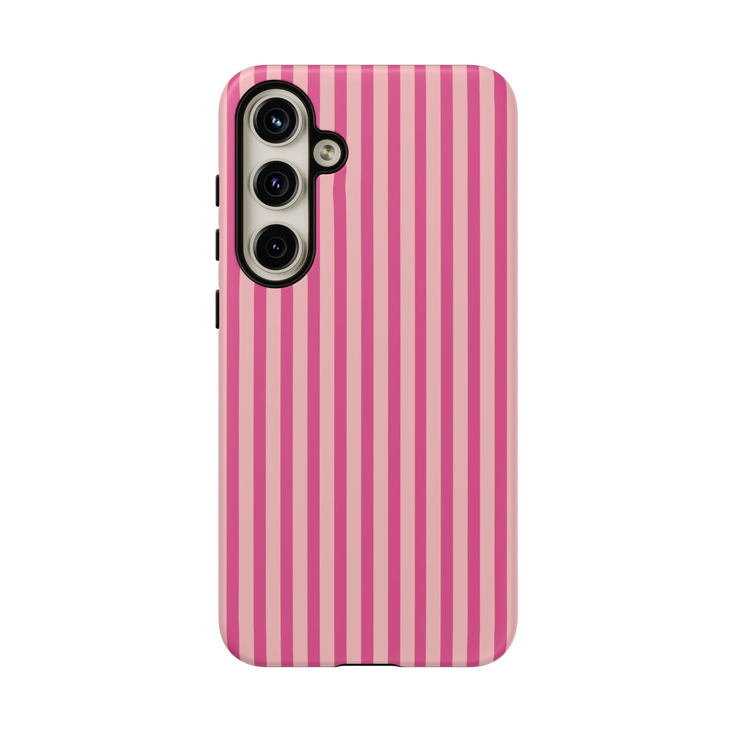 Pink Stripe Everyday Phone Case Cover, Protective Smartphone Cover, Trendy Accessories