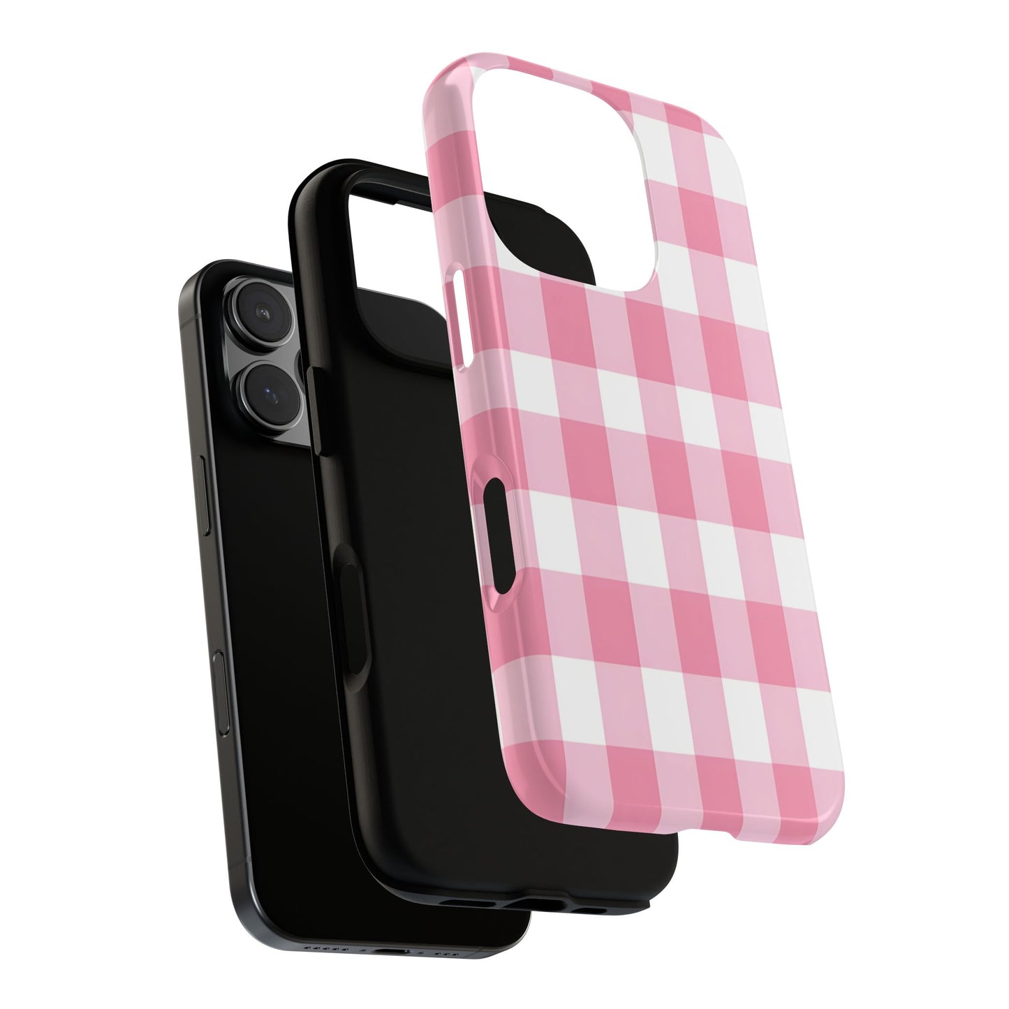 Pink Gingham Cute Phone Case Cover, for Fashion Lovers, Gift for Her, Stylish Tech Accessory, Perfect for Birthdays & Holidays