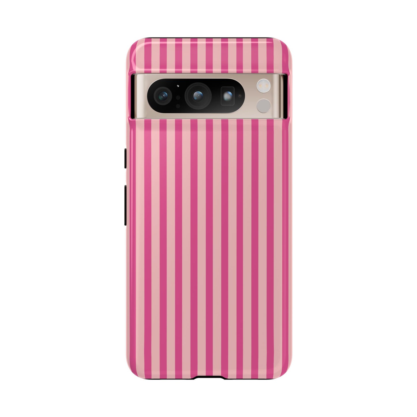 Pink Stripe Everyday Phone Case Cover, Protective Smartphone Cover, Trendy Accessories