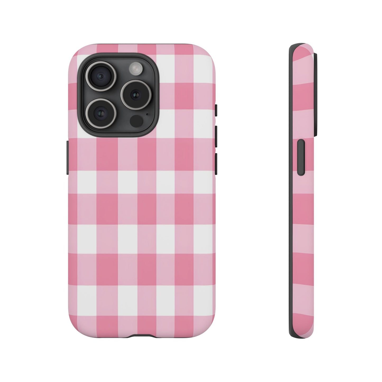 Pink Gingham Cute Phone Case Cover, for Fashion Lovers, Gift for Her, Stylish Tech Accessory, Perfect for Birthdays & Holidays