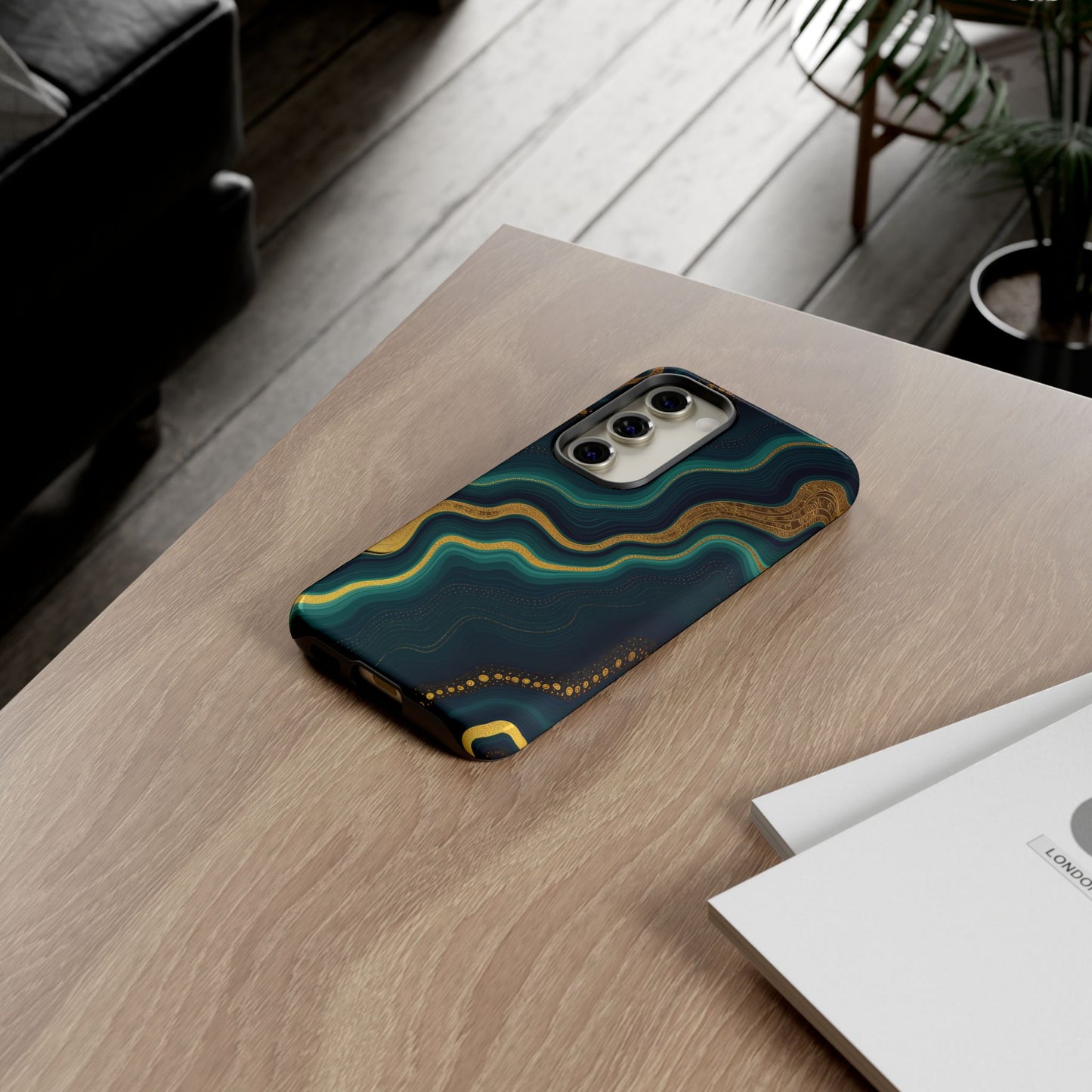 Elegant Phone Case, Geode Phone Protector, Stylish Protective Cover, Unique Gift for Him, Trendy Tech Accessory