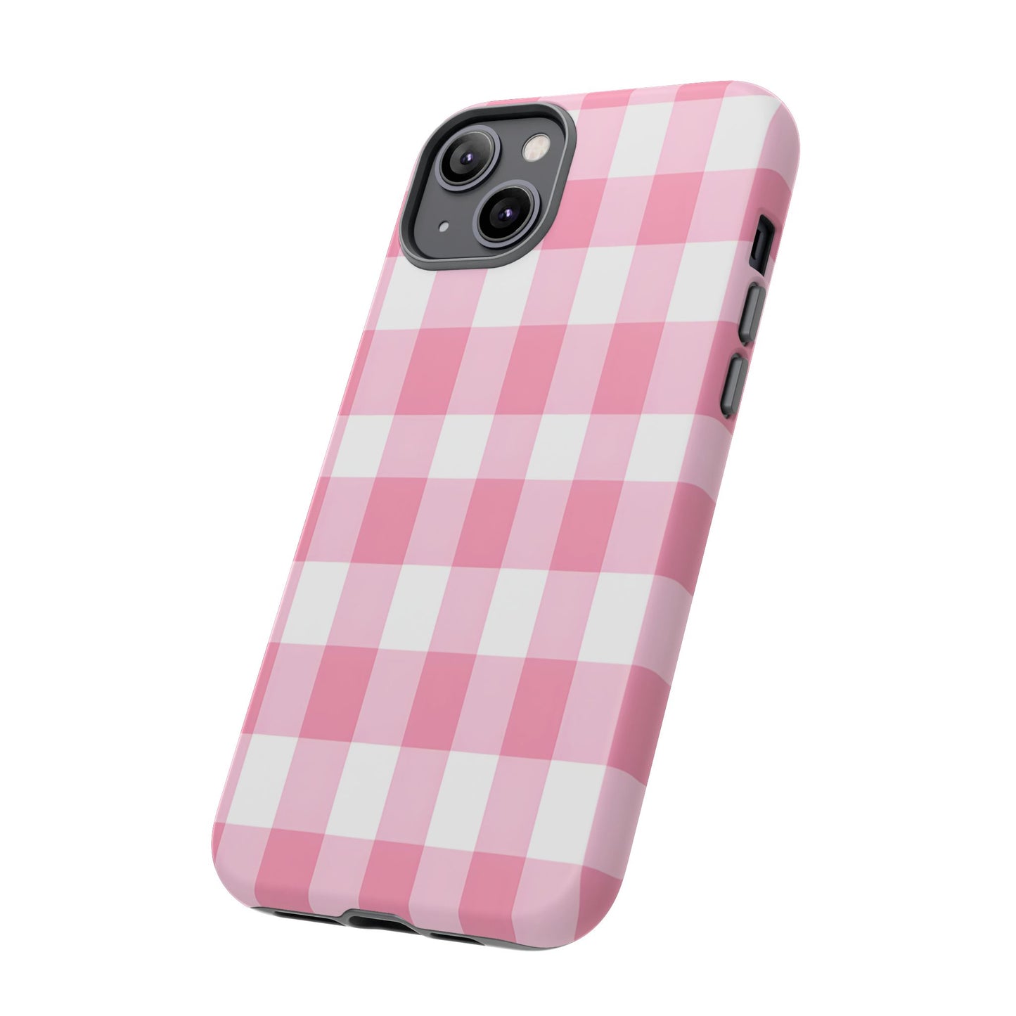 Pink Gingham Cute Phone Case Cover, for Fashion Lovers, Gift for Her, Stylish Tech Accessory, Perfect for Birthdays & Holidays
