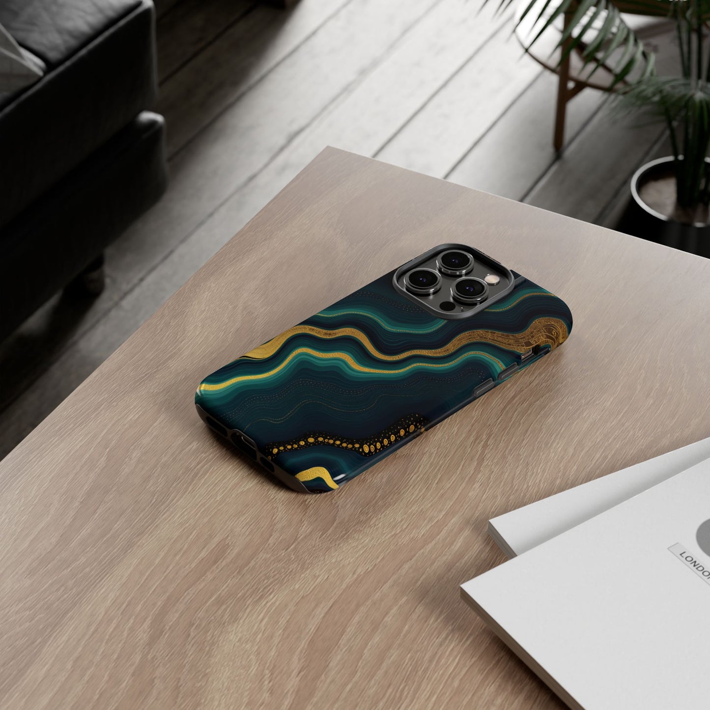 Elegant Phone Case, Geode Phone Protector, Stylish Protective Cover, Unique Gift for Him, Trendy Tech Accessory