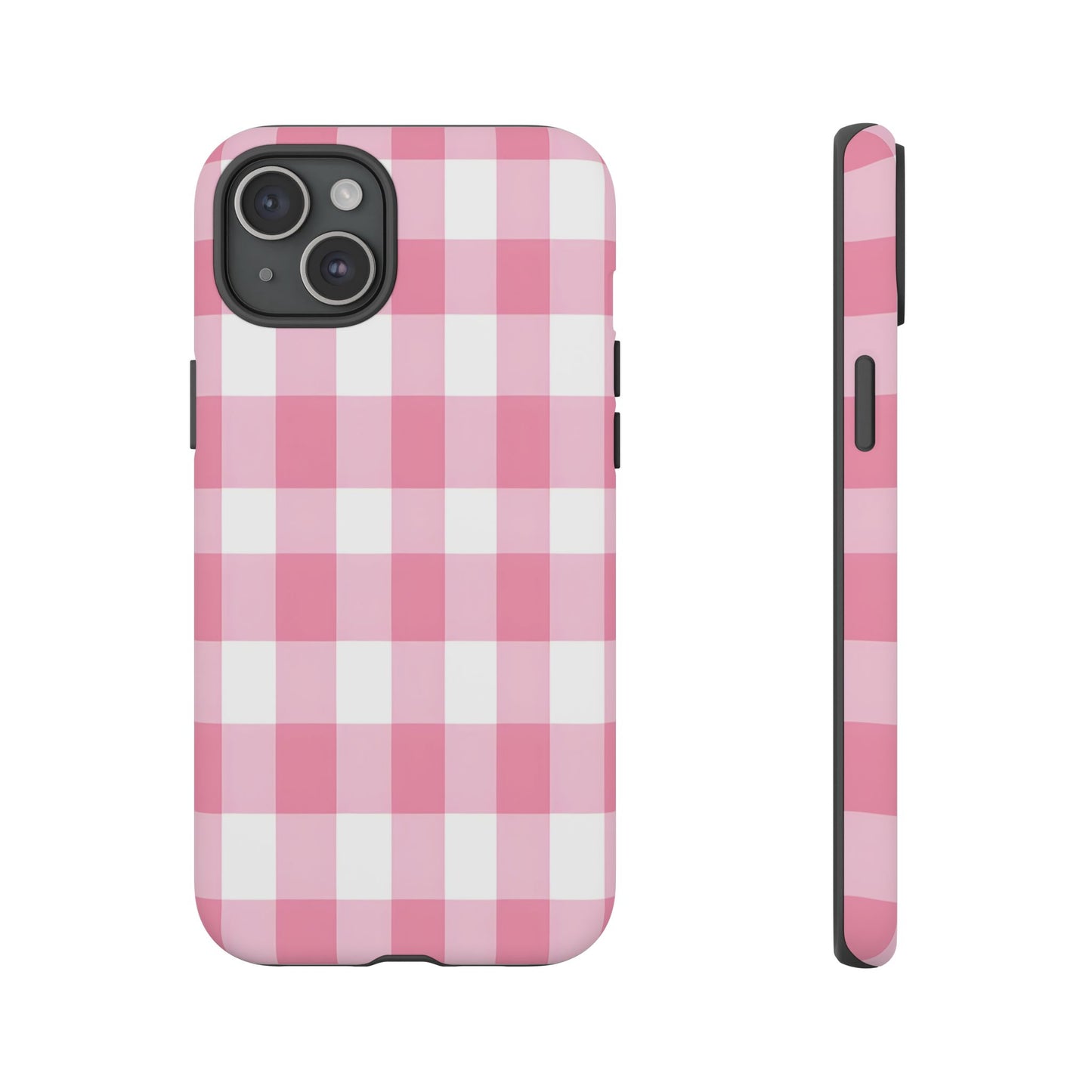 Pink Gingham Cute Phone Case Cover, for Fashion Lovers, Gift for Her, Stylish Tech Accessory, Perfect for Birthdays & Holidays