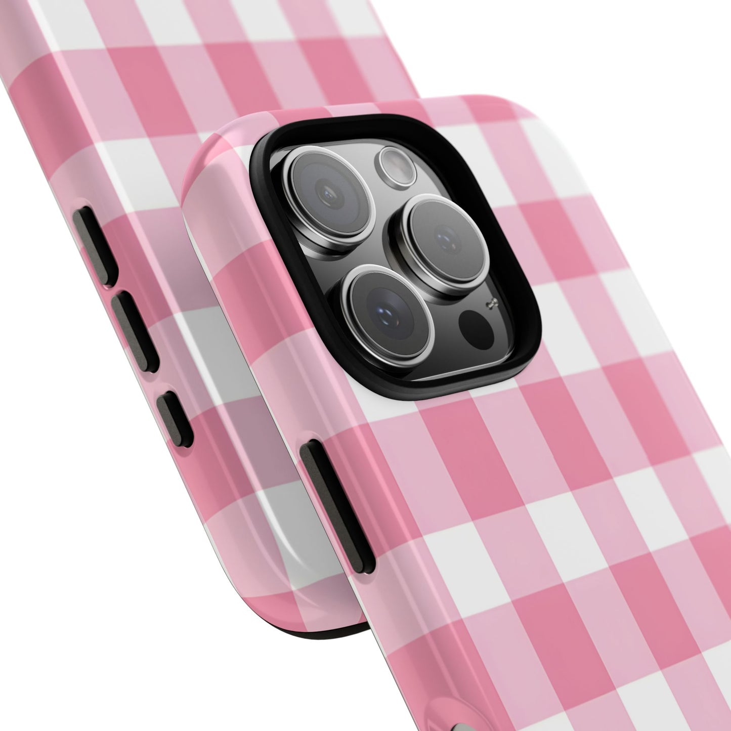 Pink Gingham Cute Phone Case Cover, for Fashion Lovers, Gift for Her, Stylish Tech Accessory, Perfect for Birthdays & Holidays