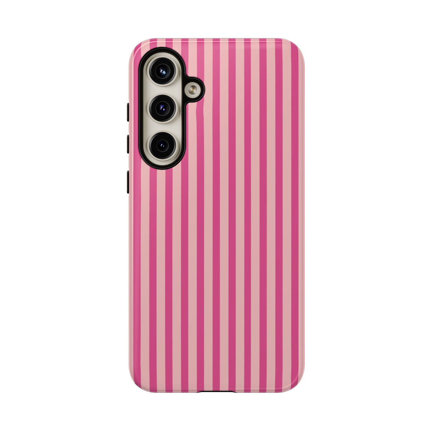 Pink Stripe Everyday Phone Case Cover, Protective Smartphone Cover, Trendy Accessories
