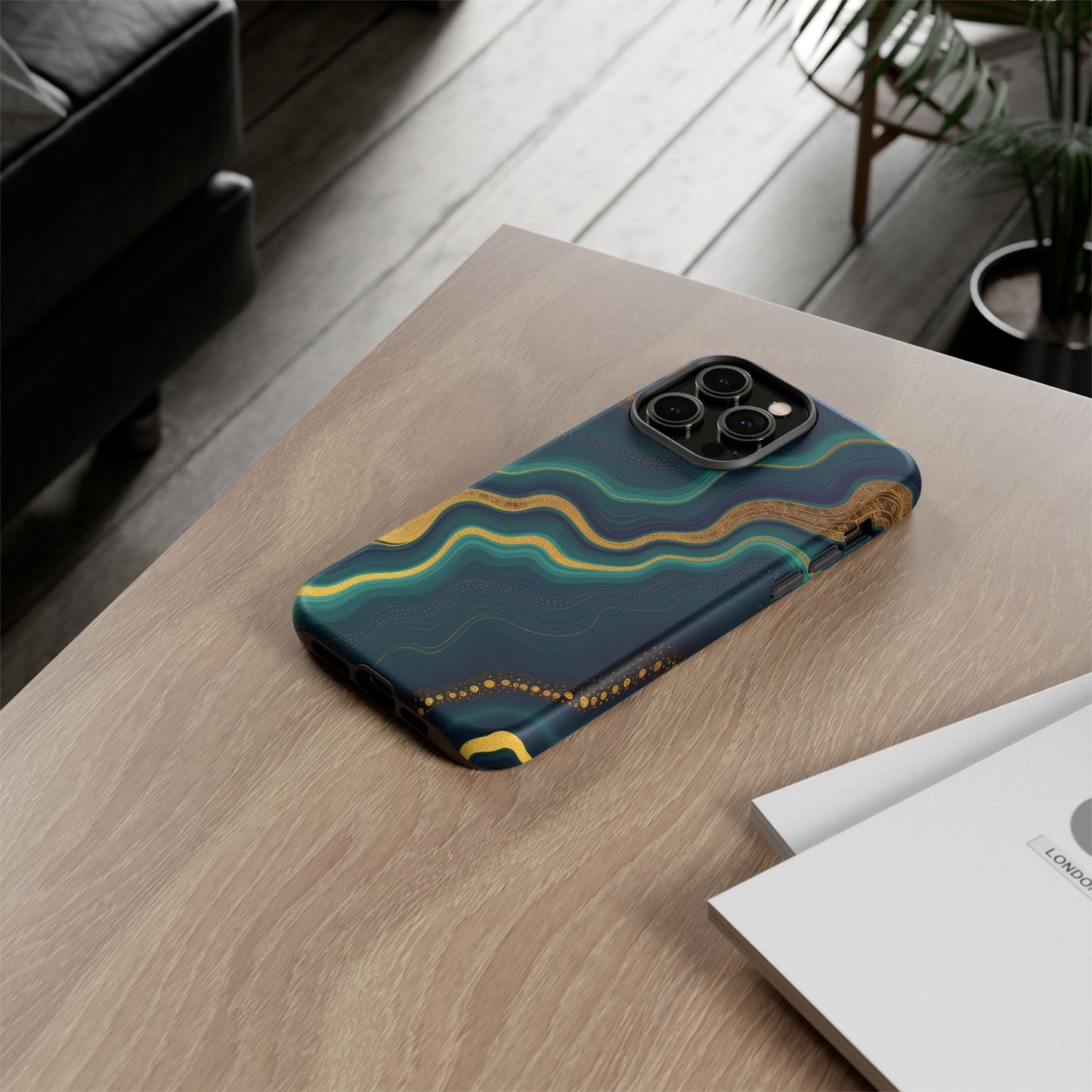 Elegant Phone Case, Geode Phone Protector, Stylish Protective Cover, Unique Gift for Him, Trendy Tech Accessory