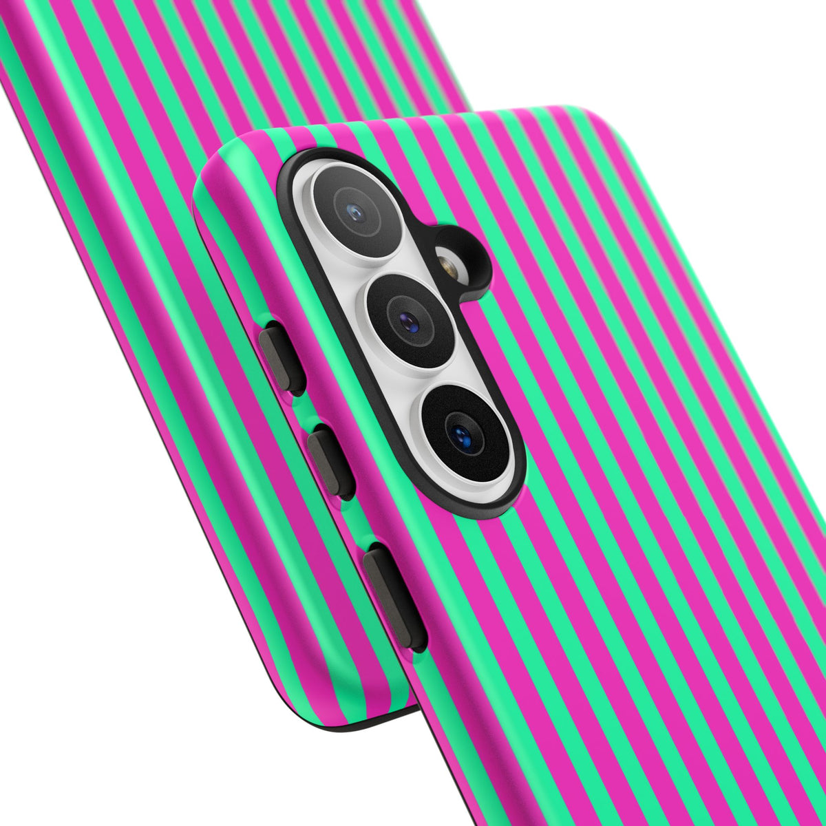 Green Pink Striped Phone Case Cover