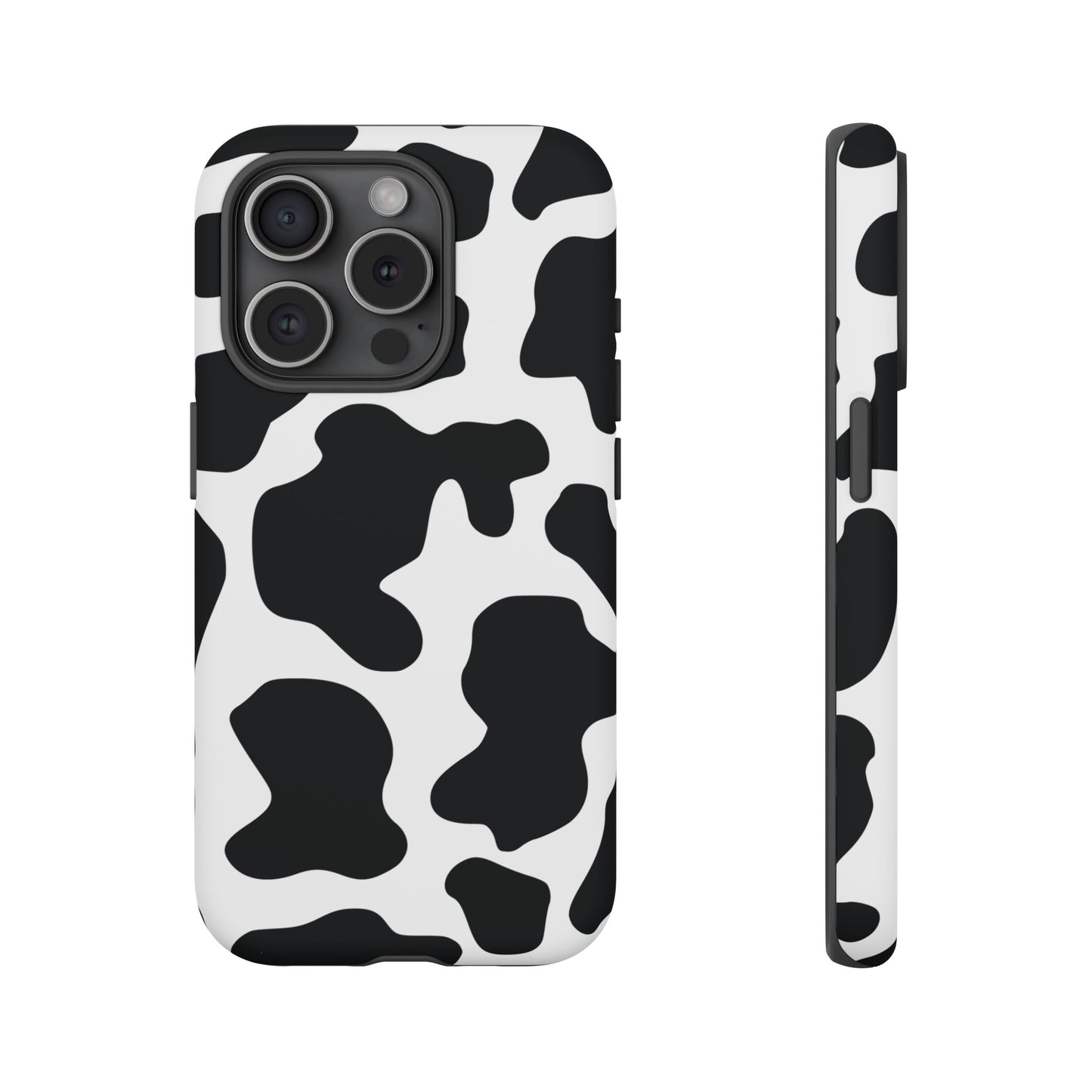 Black Cow Print Phone Case Cover for iPhone, Samsung, Google Phones