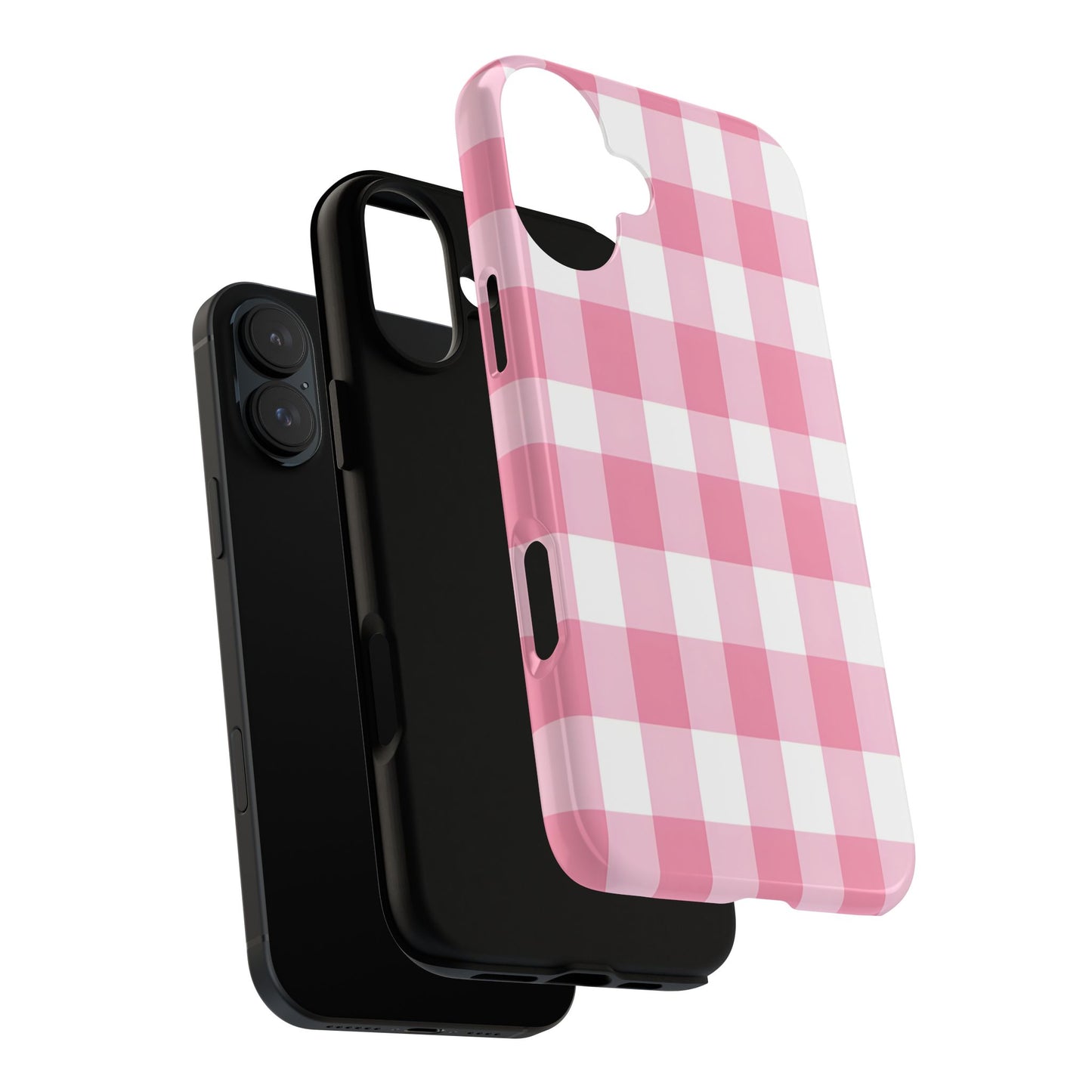 Pink Gingham Cute Phone Case Cover, for Fashion Lovers, Gift for Her, Stylish Tech Accessory, Perfect for Birthdays & Holidays