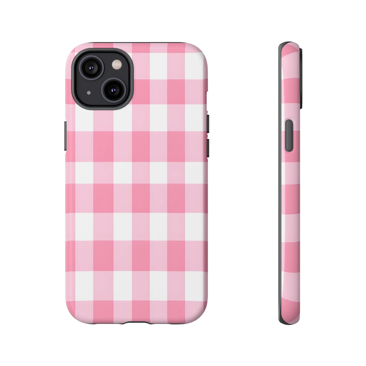Pink Gingham Cute Phone Case Cover, for Fashion Lovers, Gift for Her, Stylish Tech Accessory, Perfect for Birthdays & Holidays