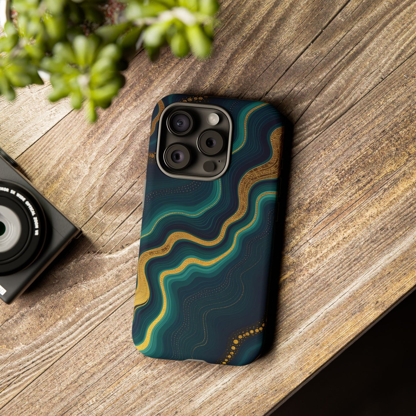 Elegant Phone Case, Geode Phone Protector, Stylish Protective Cover, Unique Gift for Him, Trendy Tech Accessory
