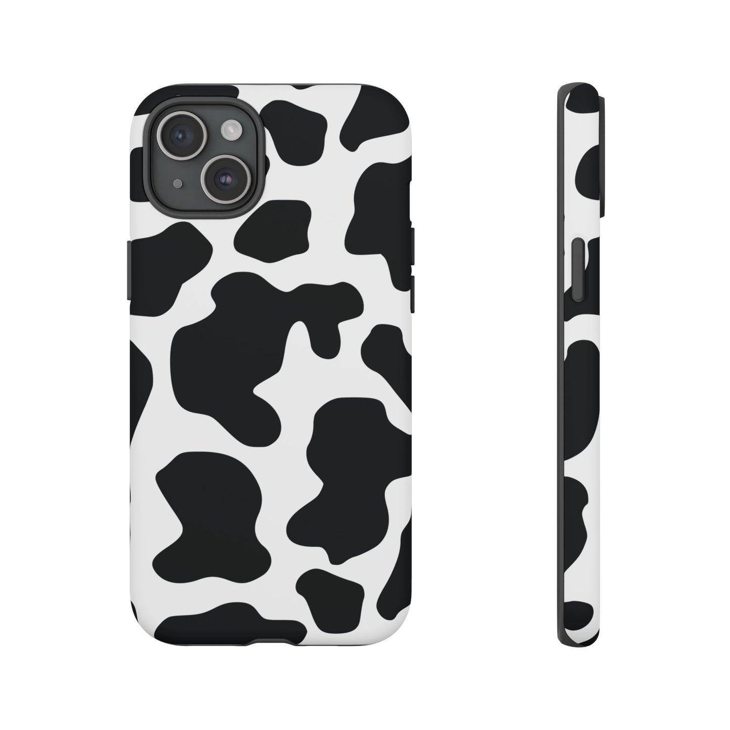 Black Cow Print Phone Case Cover for iPhone, Samsung, Google Phones