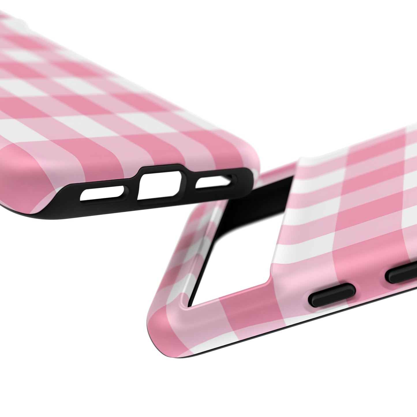 Pink Gingham Cute Phone Case Cover, for Fashion Lovers, Gift for Her, Stylish Tech Accessory, Perfect for Birthdays & Holidays