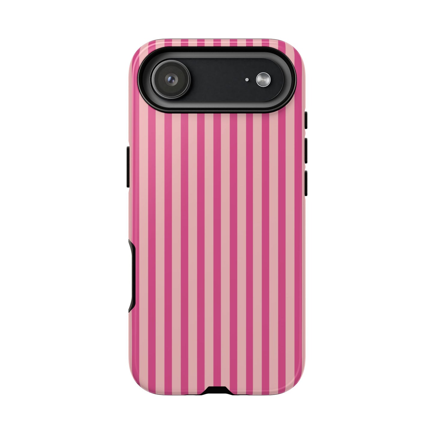 Pink Stripe Everyday Phone Case Cover, Protective Smartphone Cover, Trendy Accessories