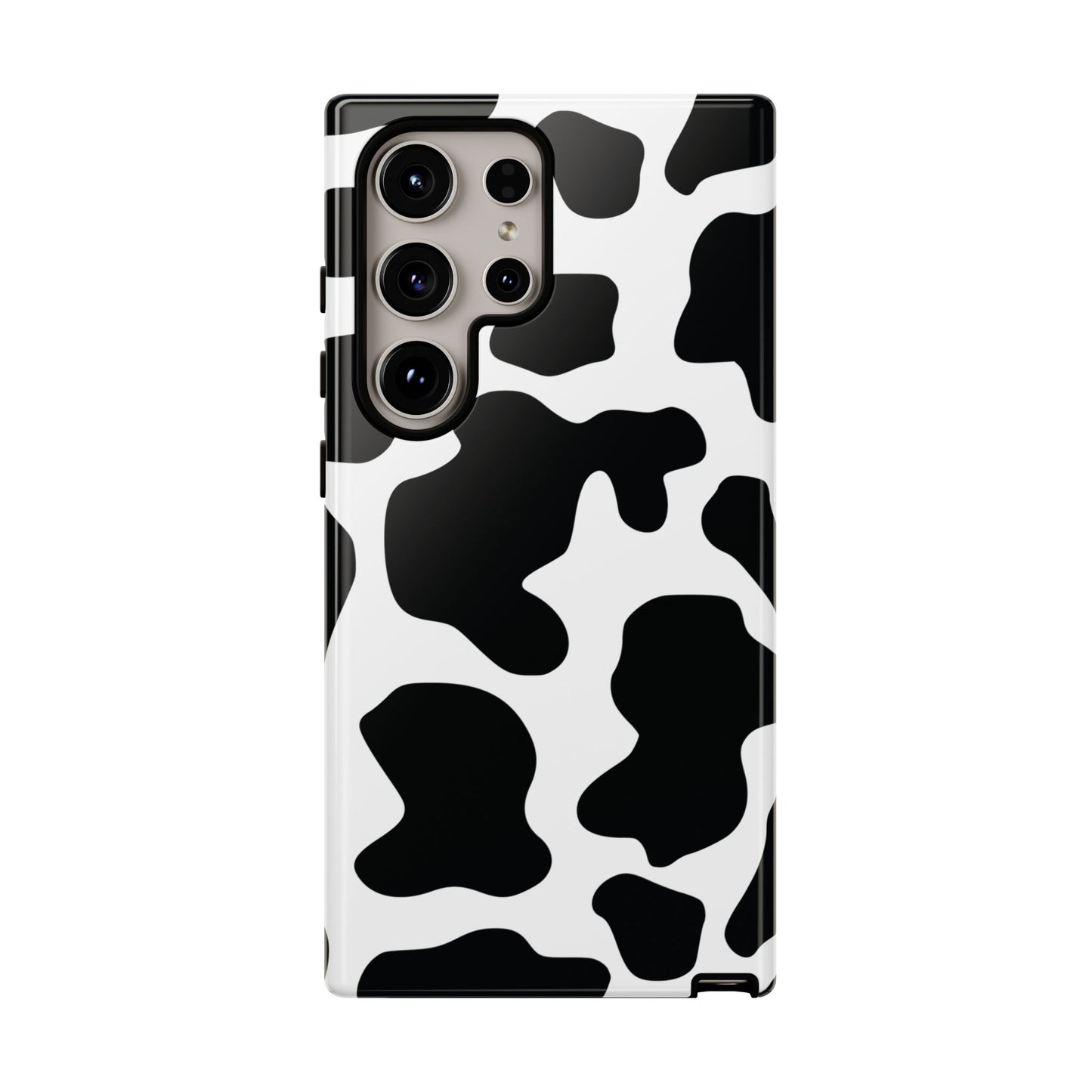 Black Cow Print Phone Case Cover for iPhone, Samsung, Google Phones