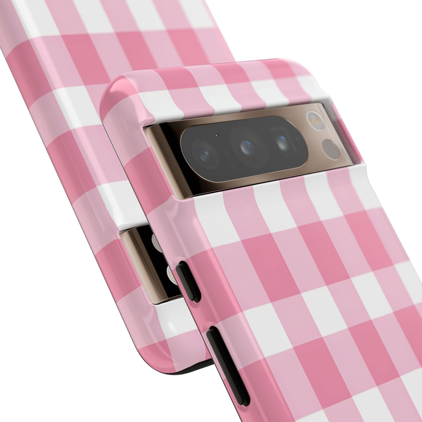 Pink Gingham Cute Phone Case Cover, for Fashion Lovers, Gift for Her, Stylish Tech Accessory, Perfect for Birthdays & Holidays