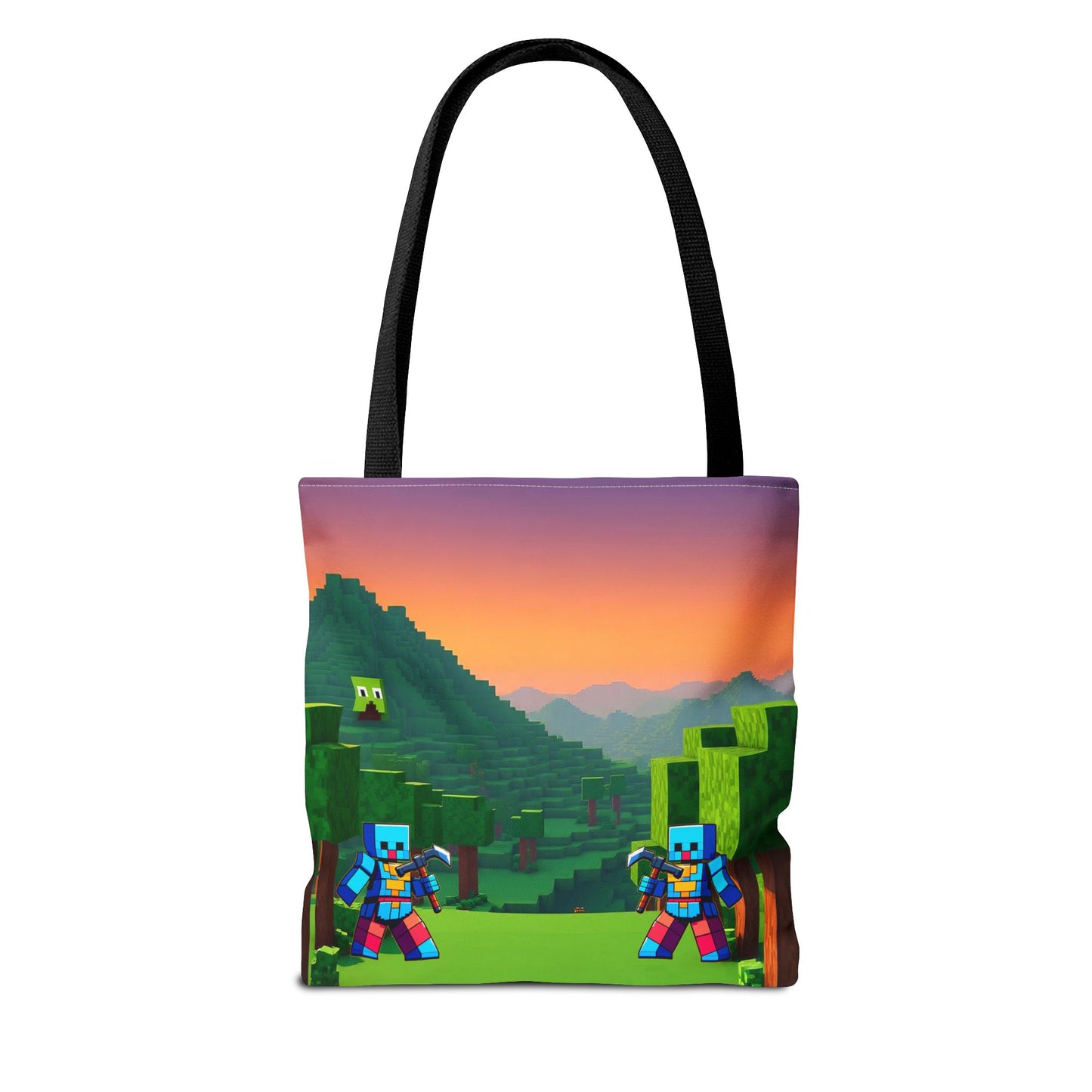 Blocks Tote Bag for Kids, Minecraft Inspired, School Tote, Gaming Bag, Children's Book Bag, Gift for Gamers