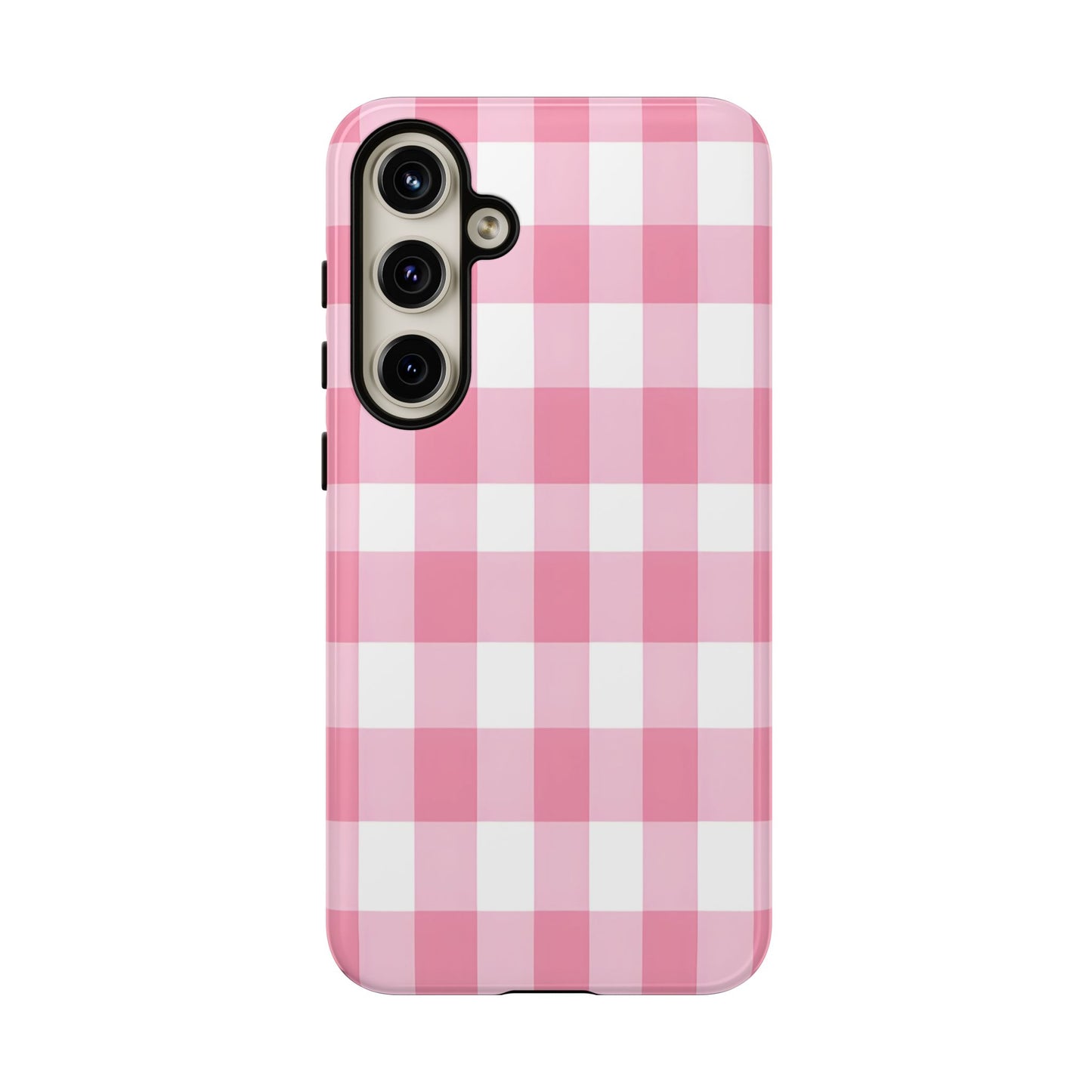 Pink Gingham Cute Phone Case Cover, for Fashion Lovers, Gift for Her, Stylish Tech Accessory, Perfect for Birthdays & Holidays