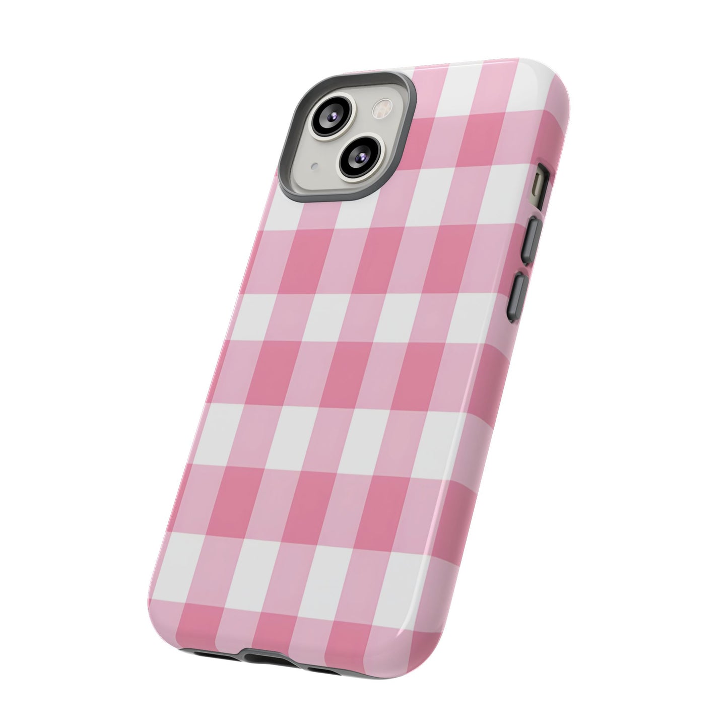 Pink Gingham Cute Phone Case Cover, for Fashion Lovers, Gift for Her, Stylish Tech Accessory, Perfect for Birthdays & Holidays